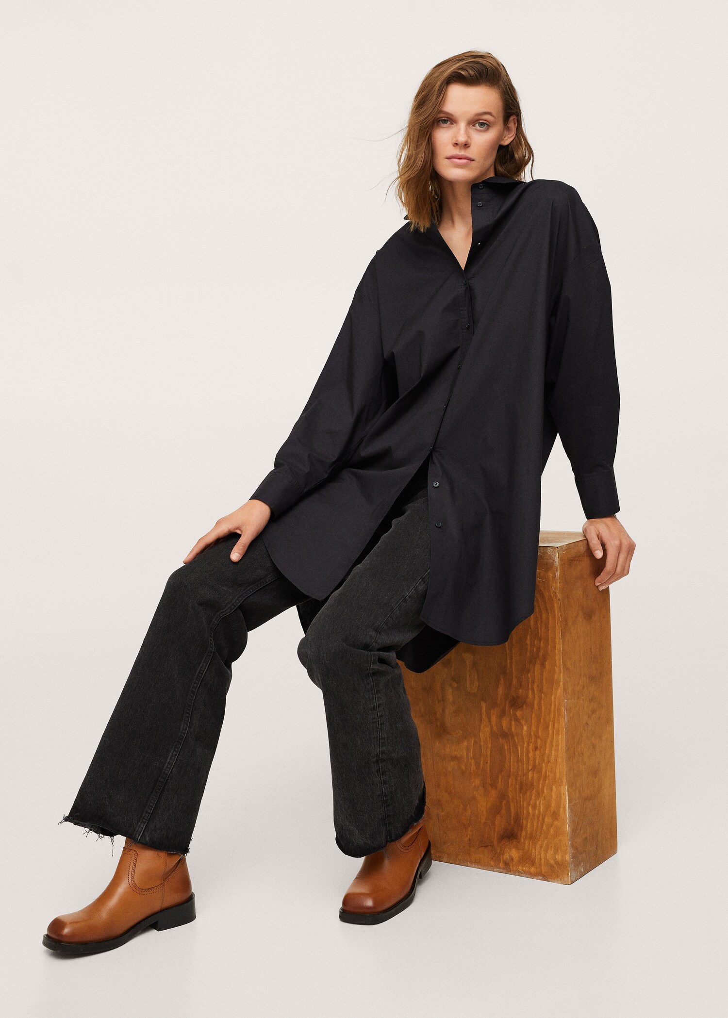 Cotton long shirt - Details of the article 3