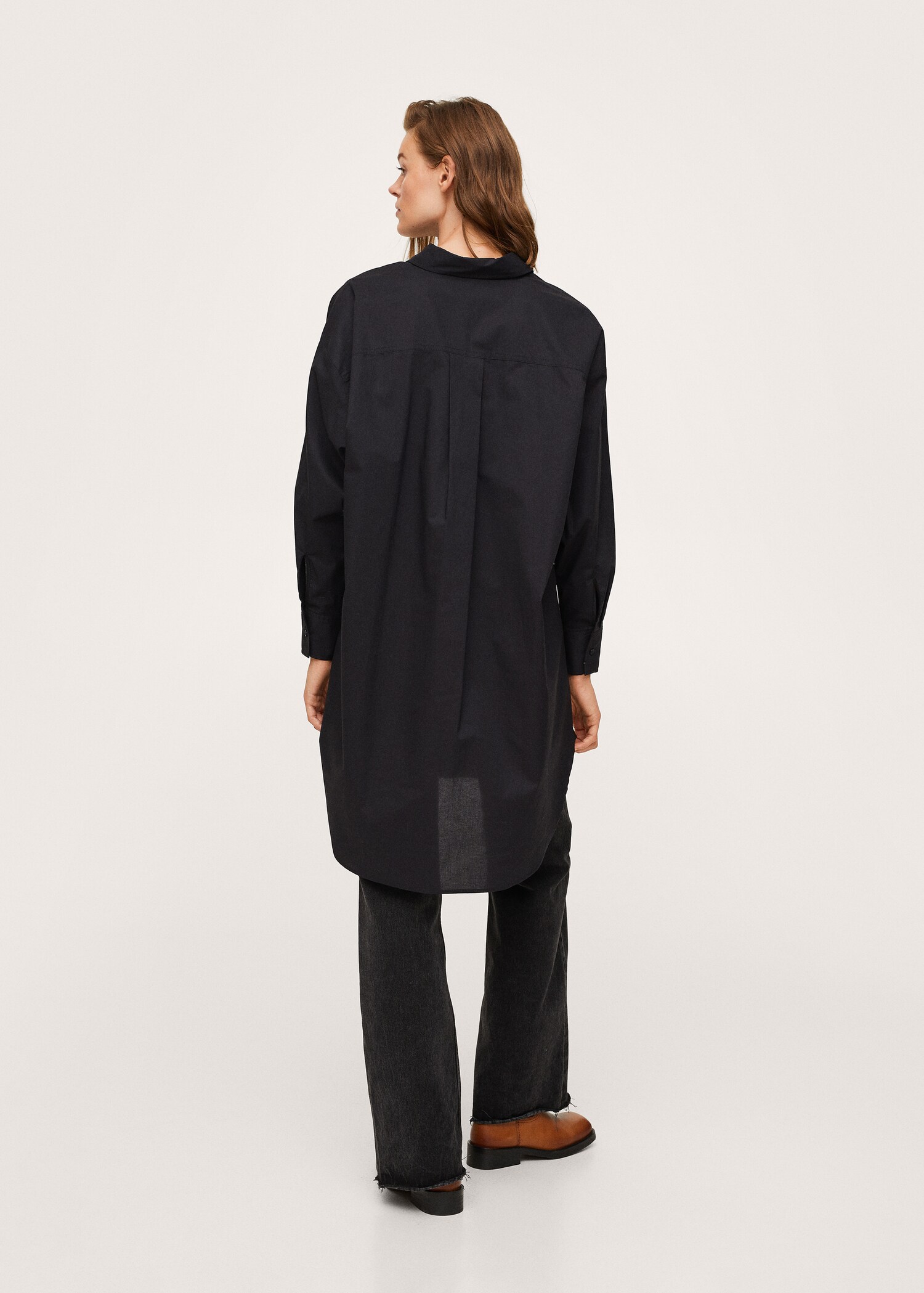 Cotton long shirt - Reverse of the article