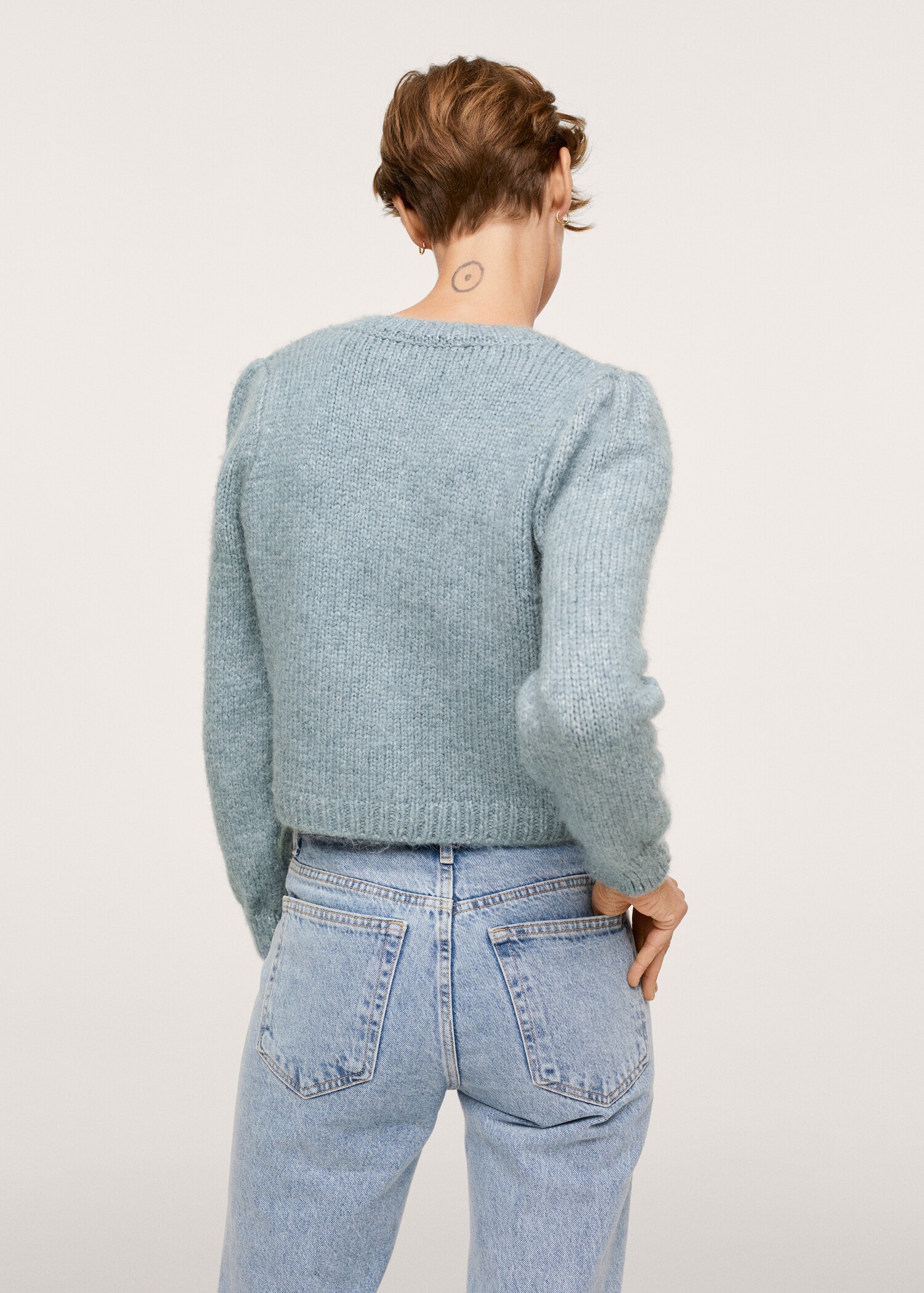 Chunky knit cardigan - Reverse of the article