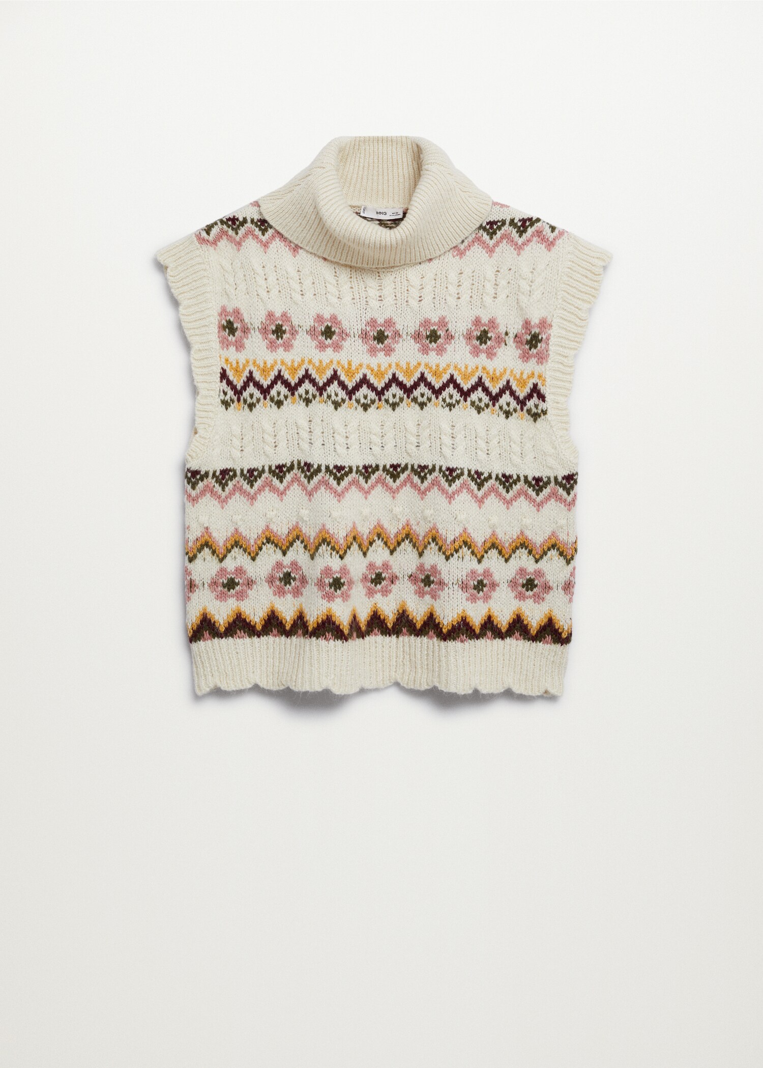 Knitted gilet with print - Article without model