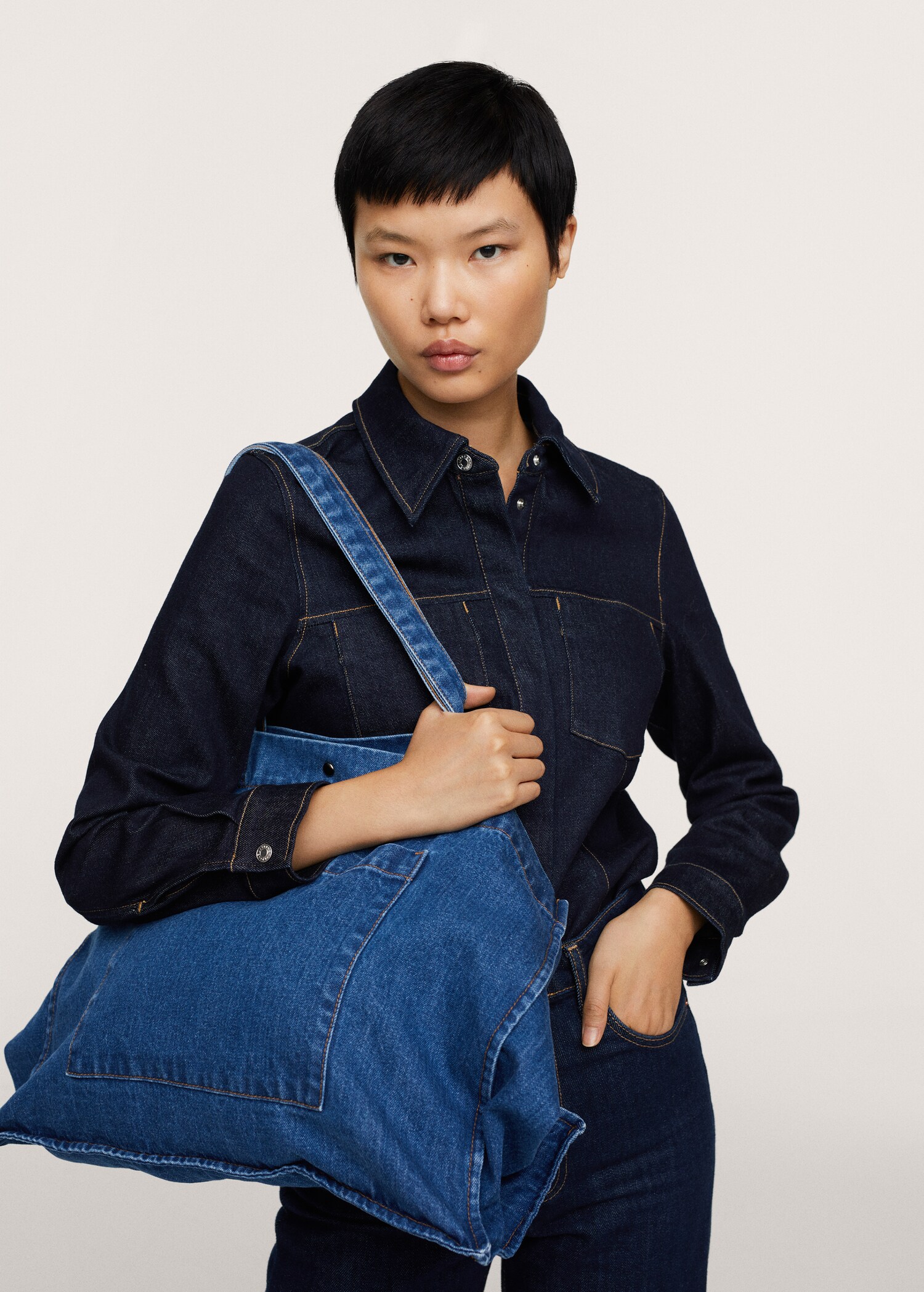 Bolso shopper denim - Detalle del artículo 8