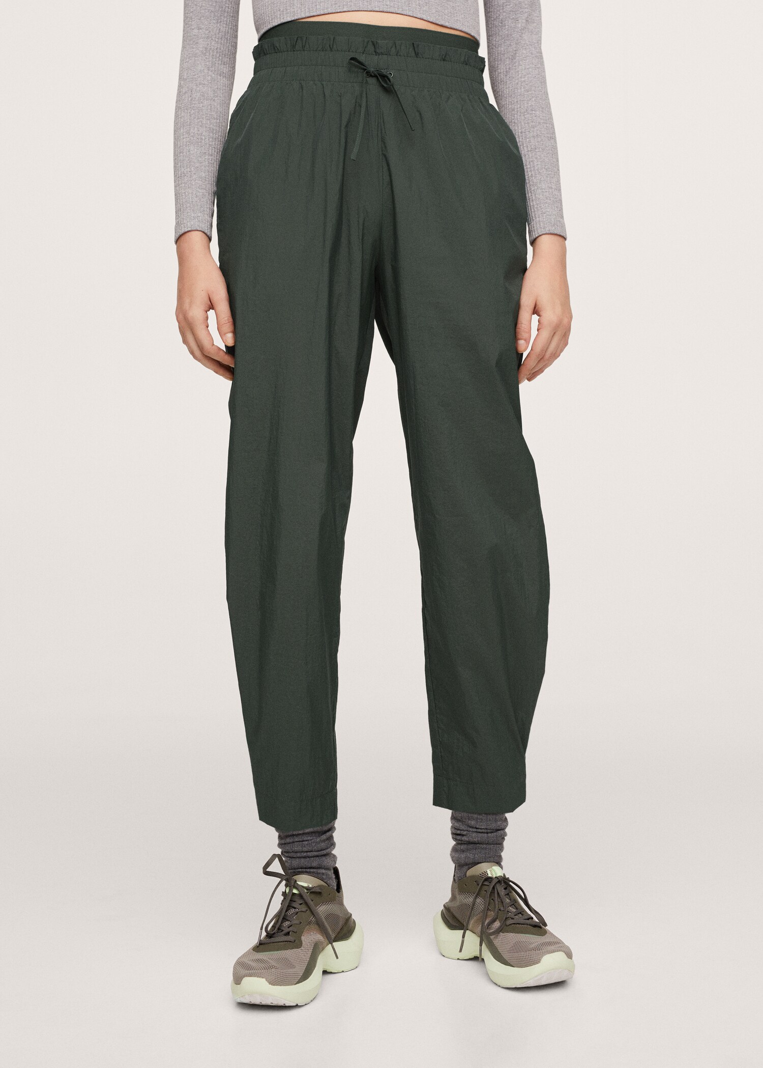 Elastic waist joggers - Medium plane
