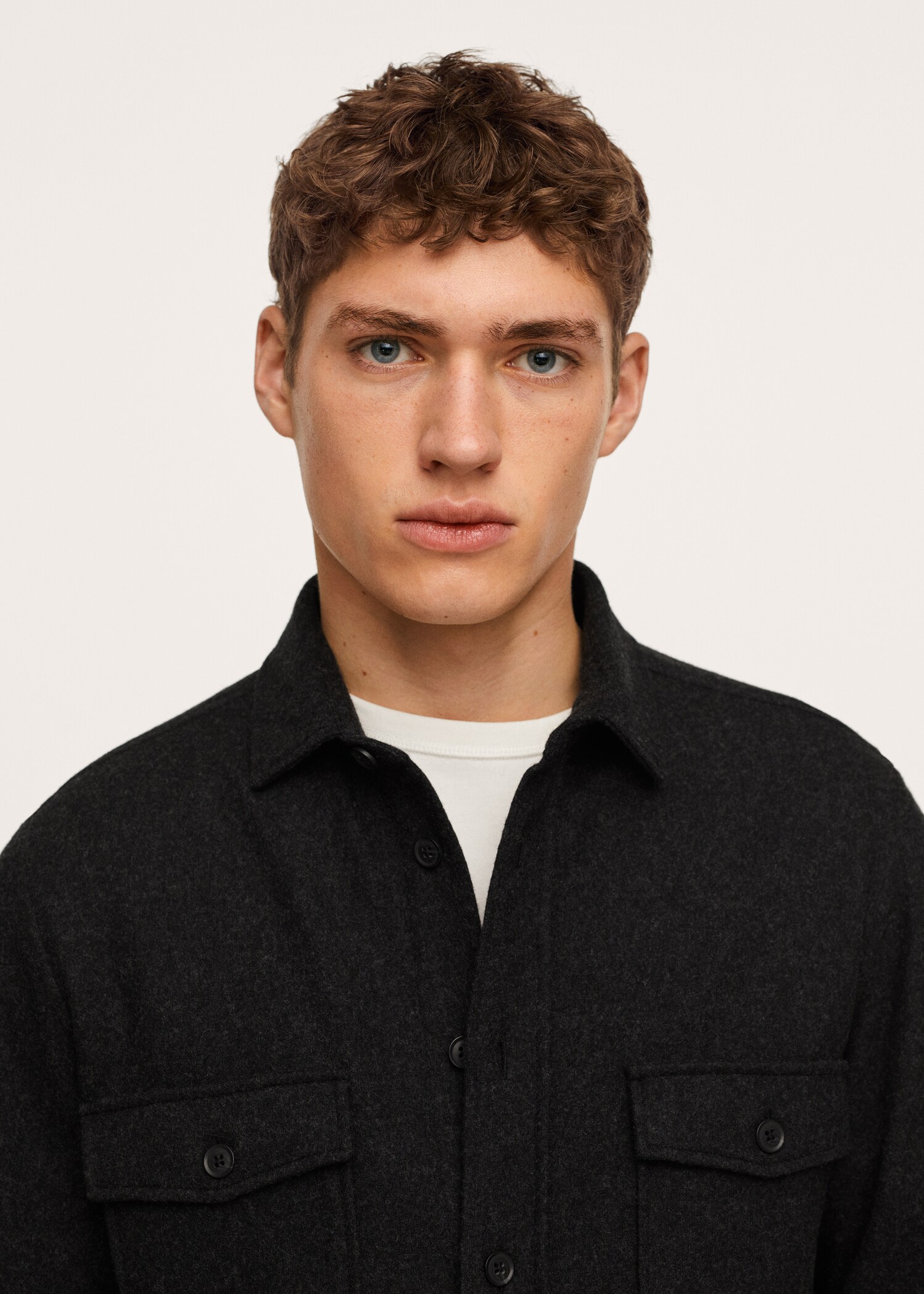 Sobrecamisa lana bolsillos - Detalle del artículo 1