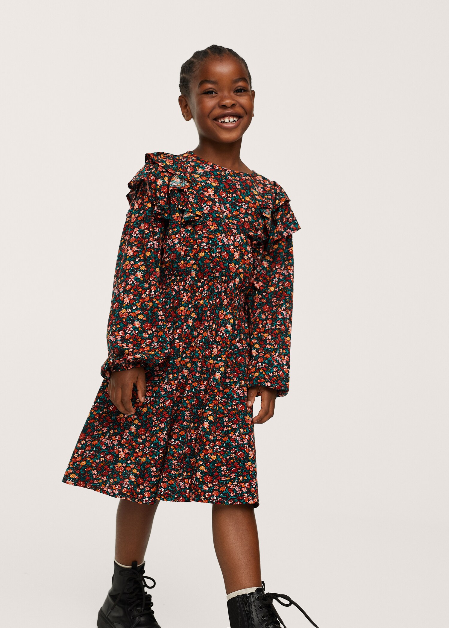 Vestido estampado floral - Plano medio