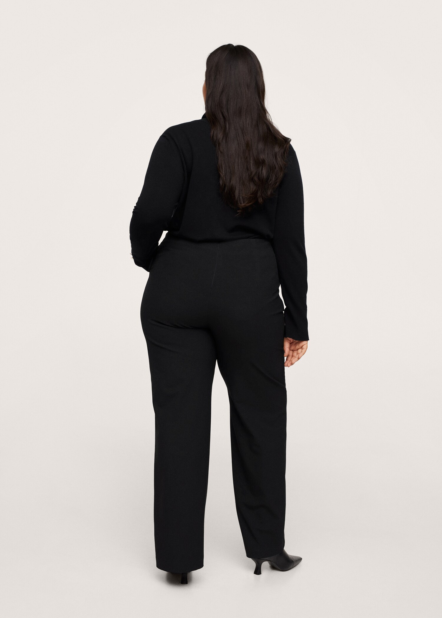 Pantalón wideleg tiro alto - Reverso del artículo