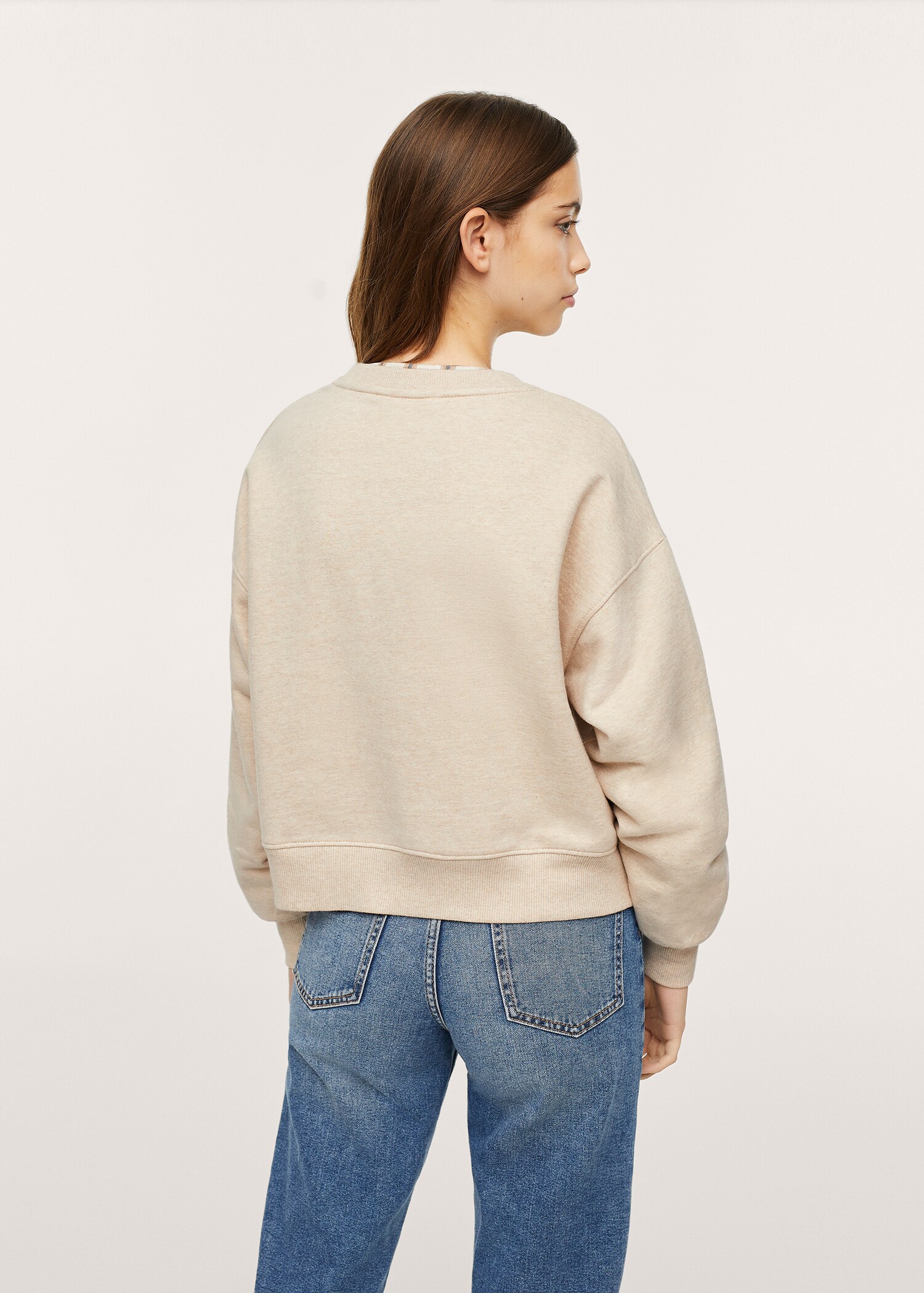 Sudadera oversize mensaje - Reverso del artículo