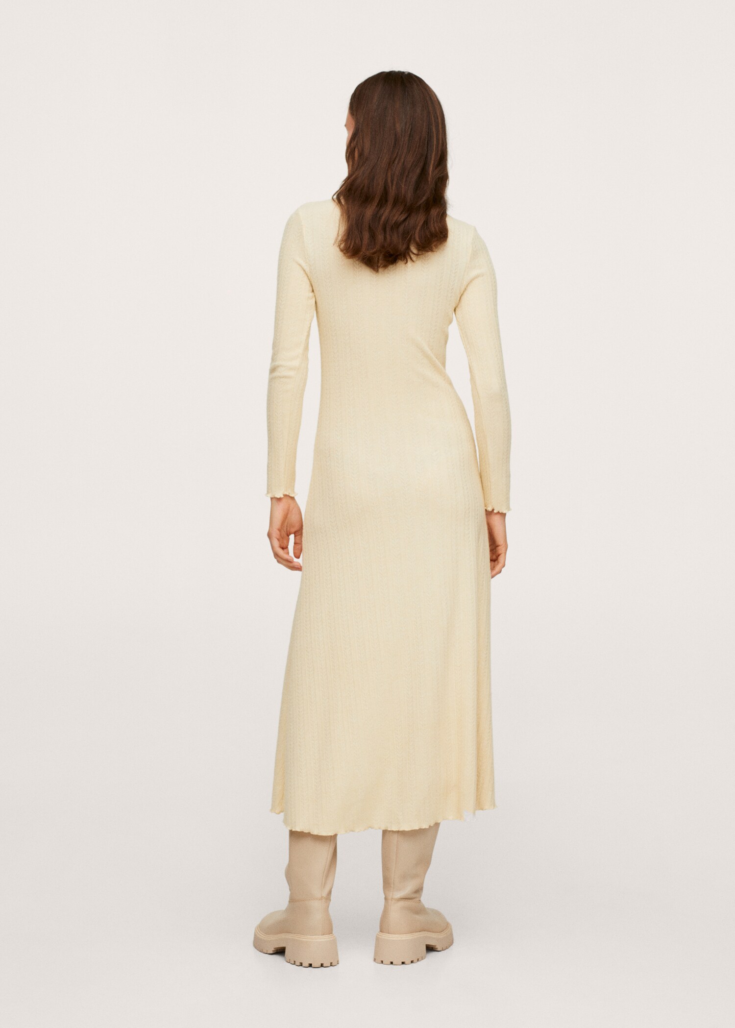 Vestido punto canalé - Reverso del artículo