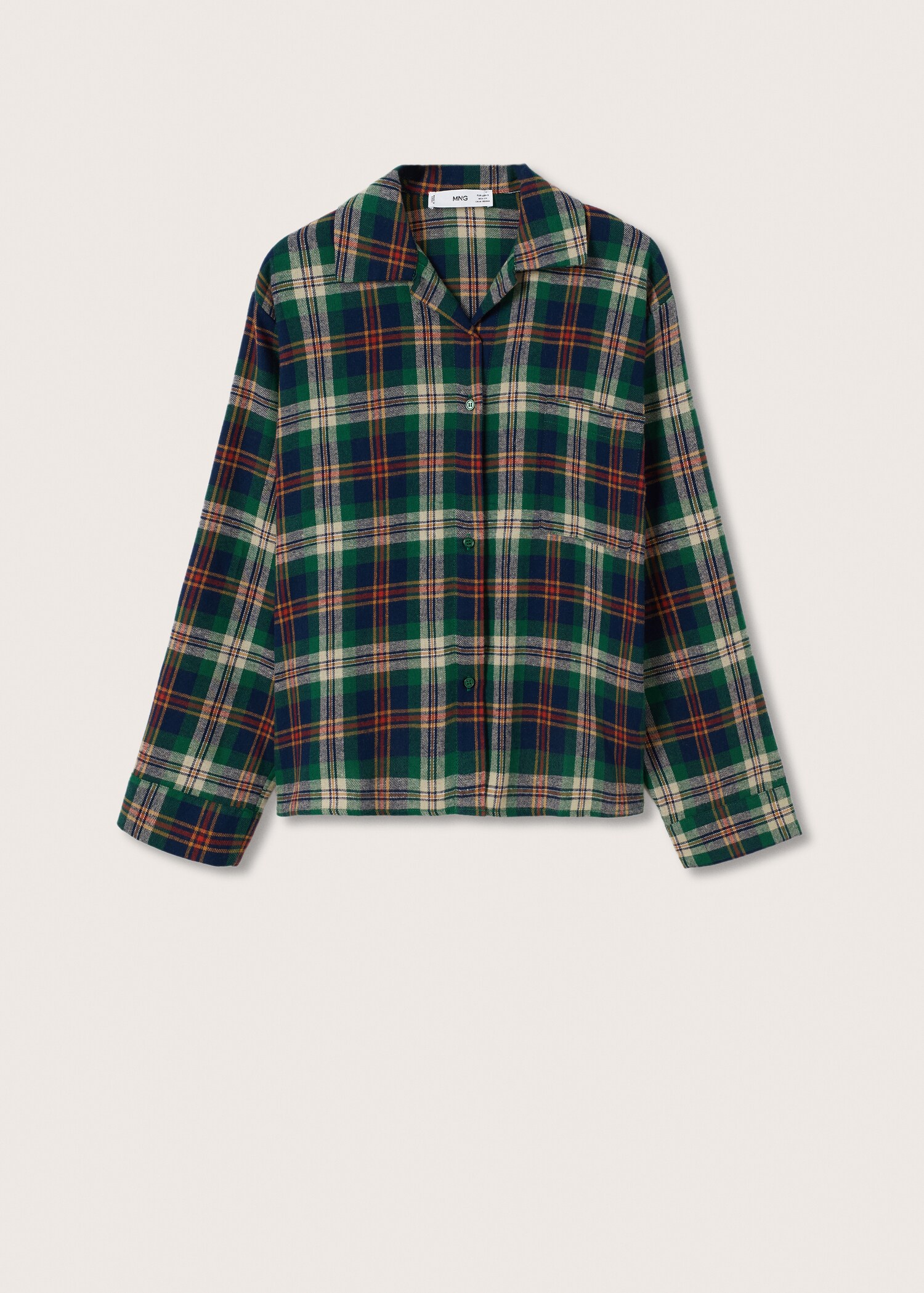 Check flannel pyjama shirt - Article without model