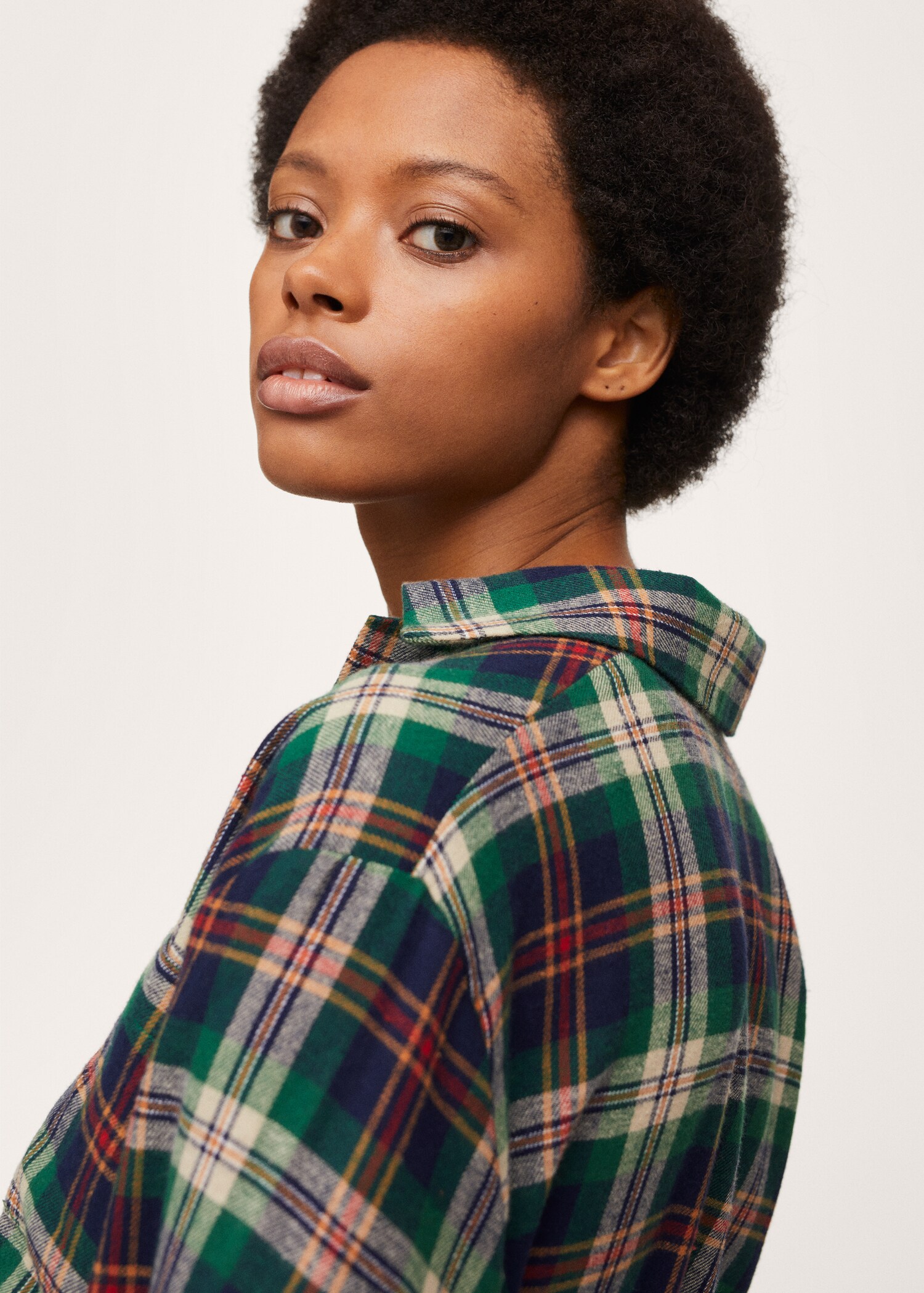 Check flannel pyjama shirt - Details of the article 1
