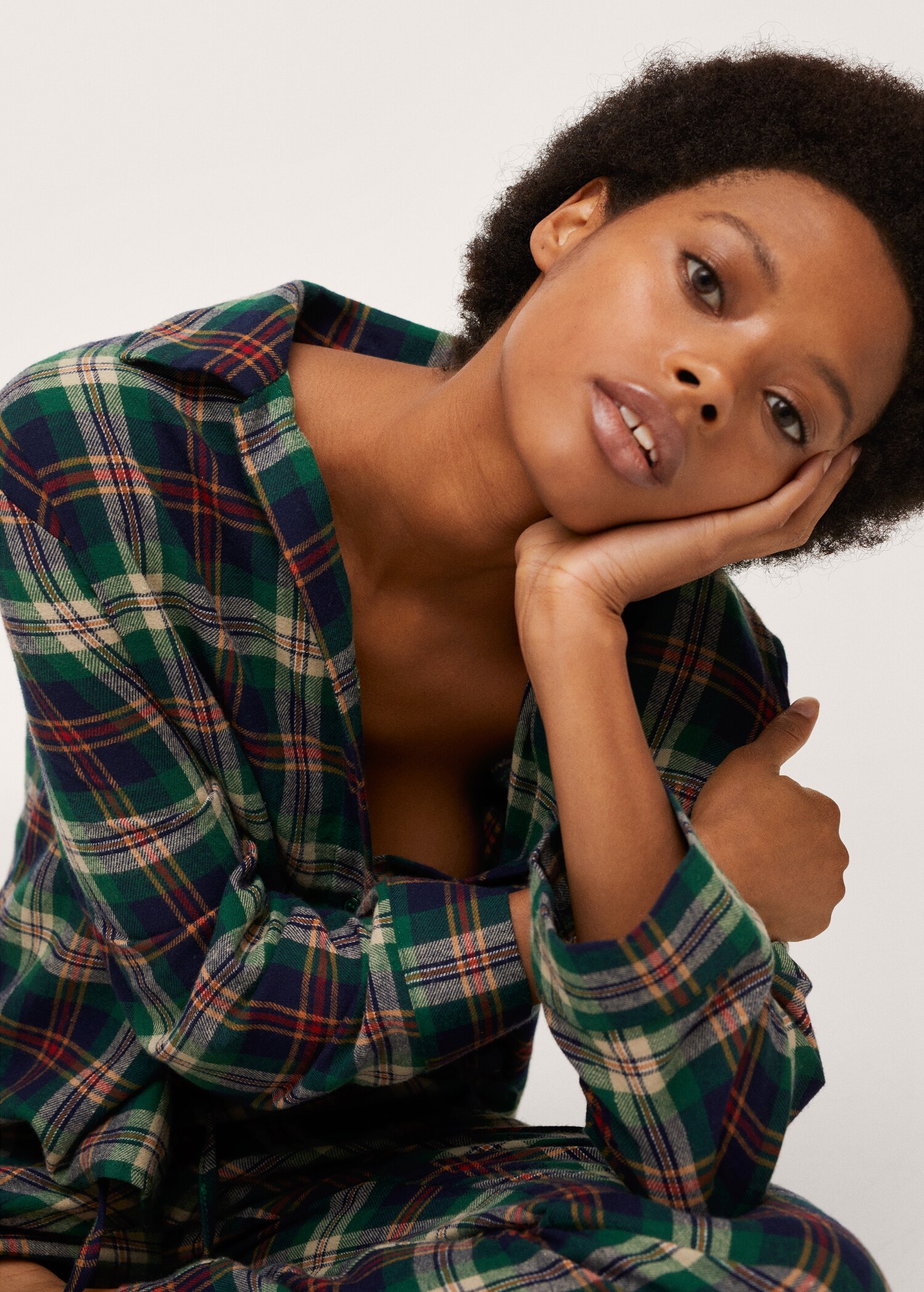 Check flannel pyjama shirt - Details of the article 2