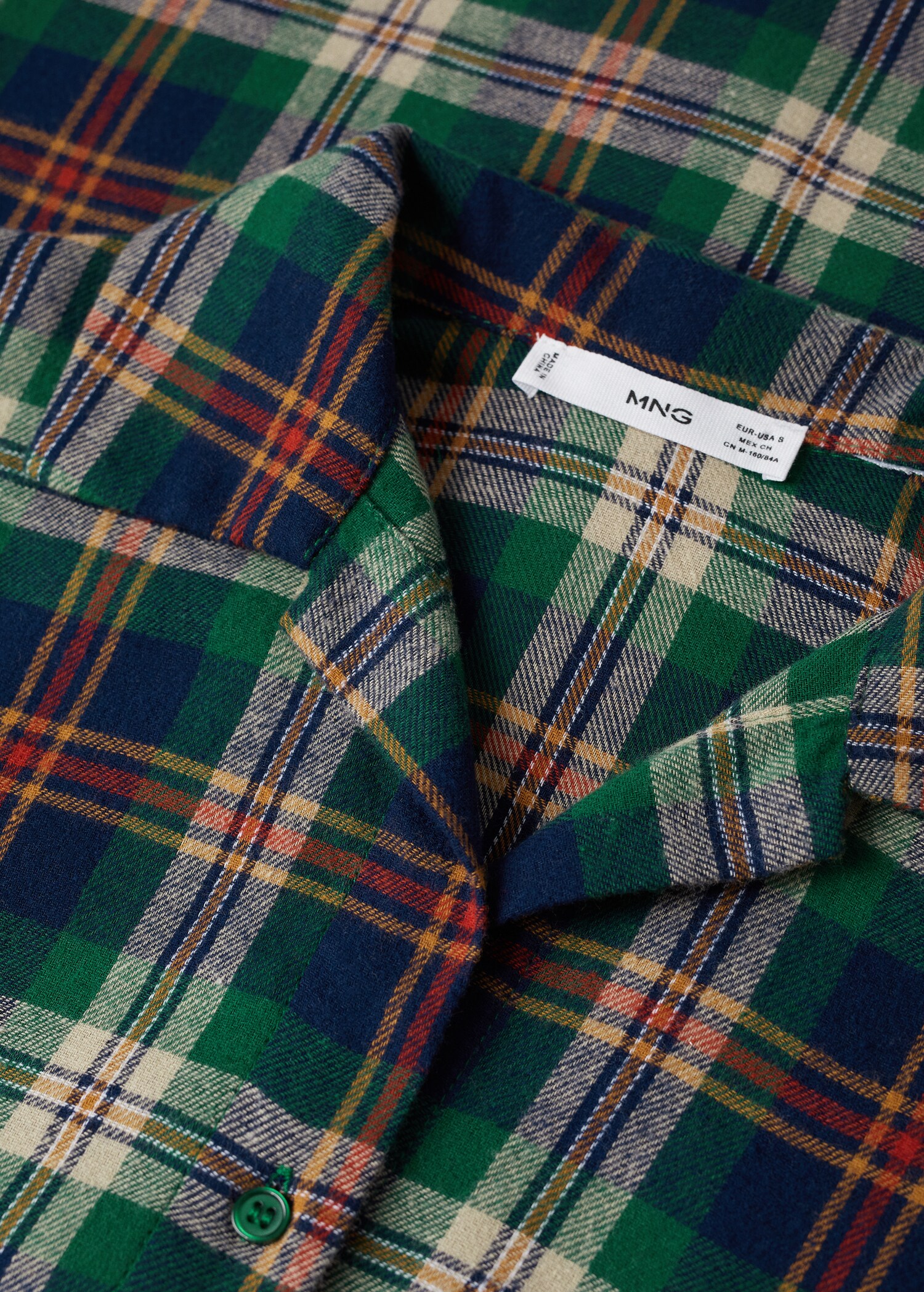Check flannel pyjama shirt - Details of the article 8