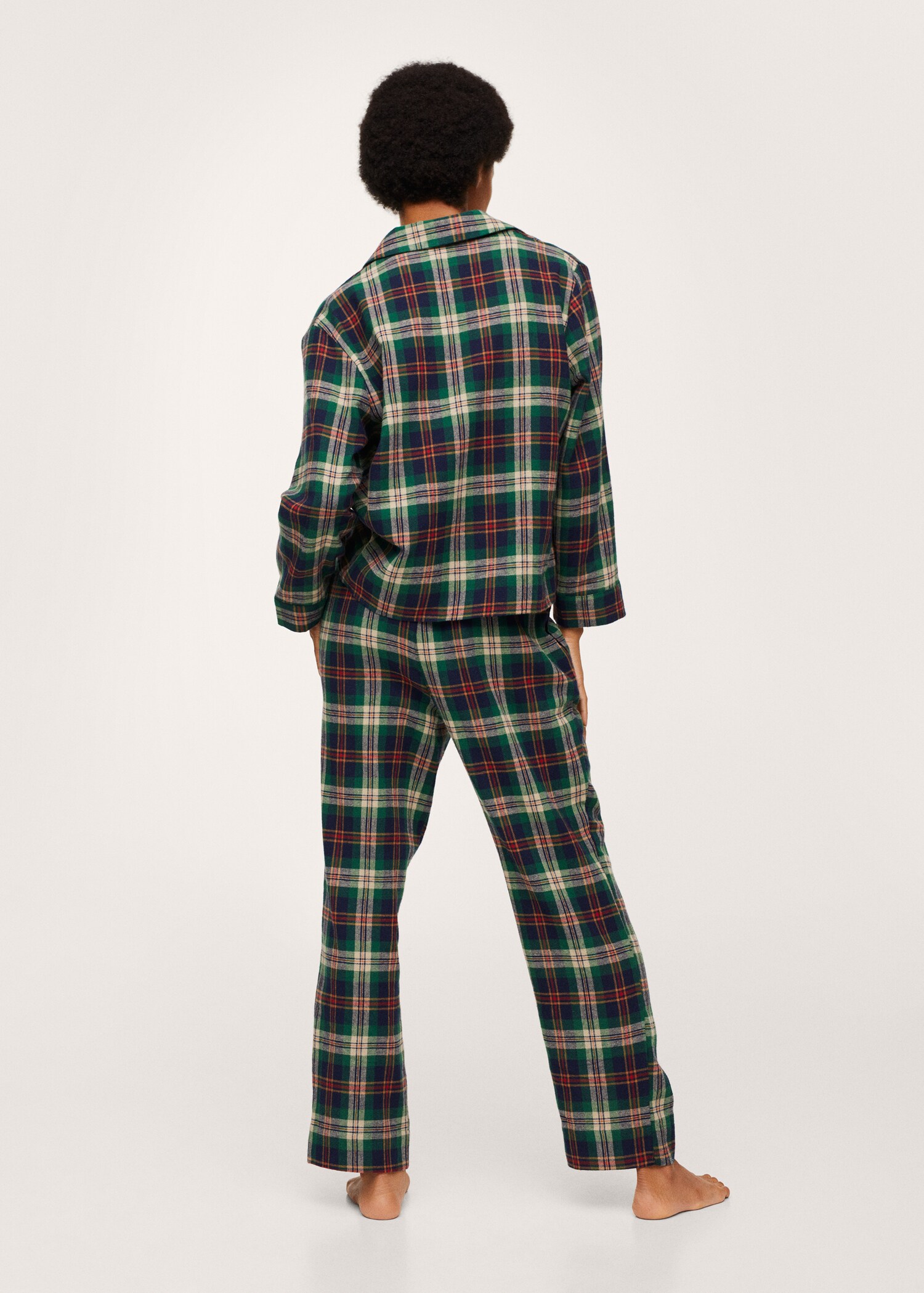 Check flannel pyjama shirt - Reverse of the article