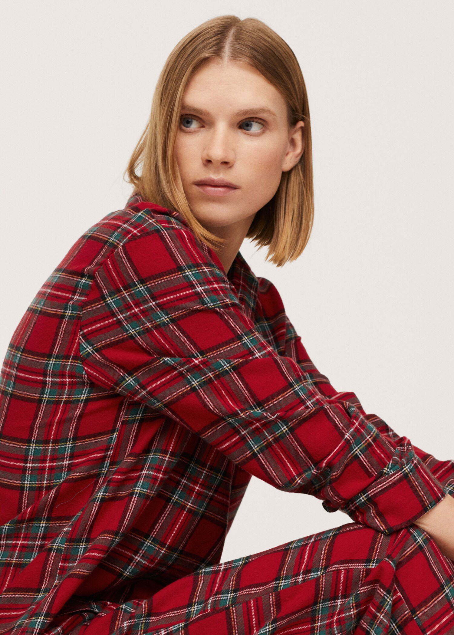 Check flannel pyjama shirt - Details of the article 1