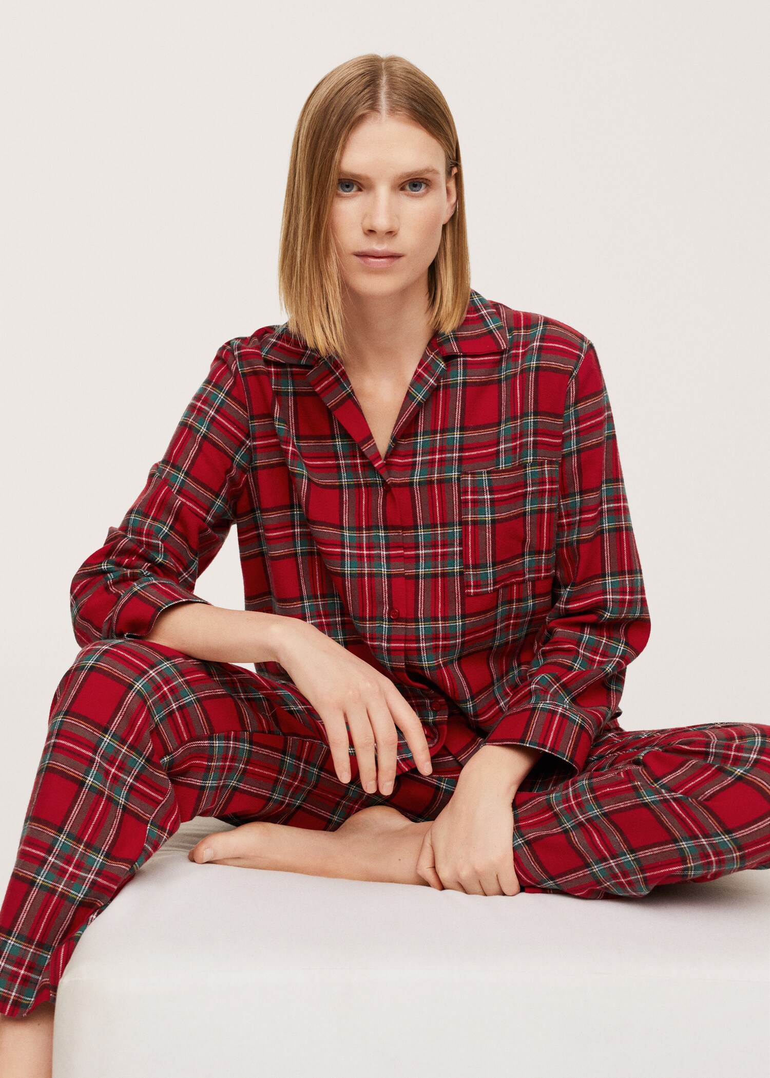 Check flannel pyjama shirt - Details of the article 2