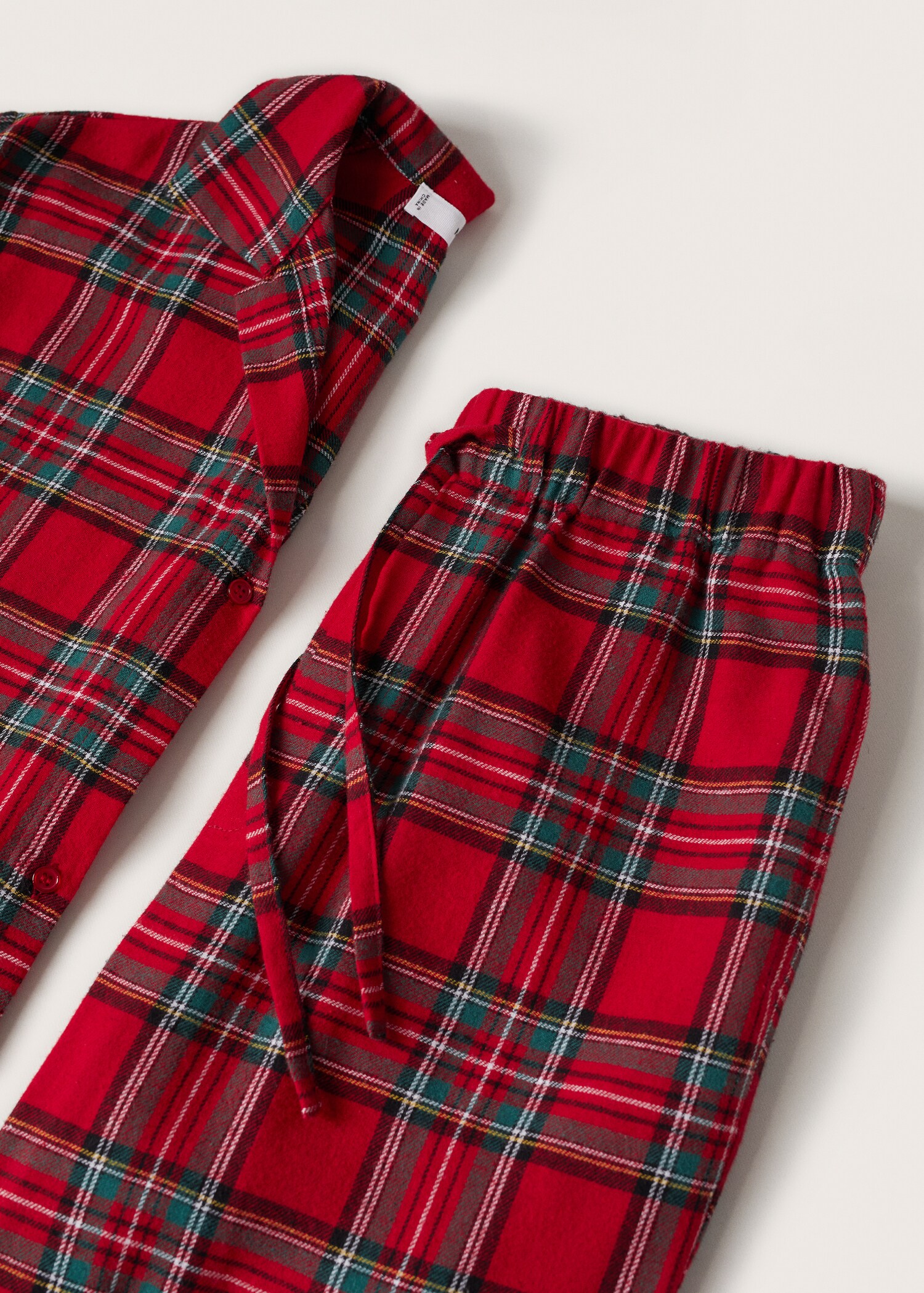 Check flannel pyjama shirt - Details of the article 8