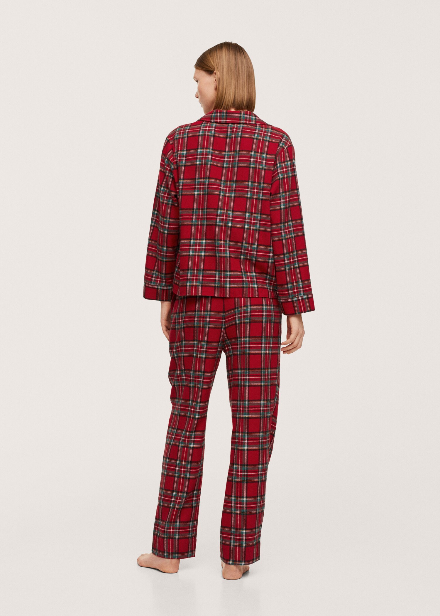 Check flannel pyjama shirt - Reverse of the article