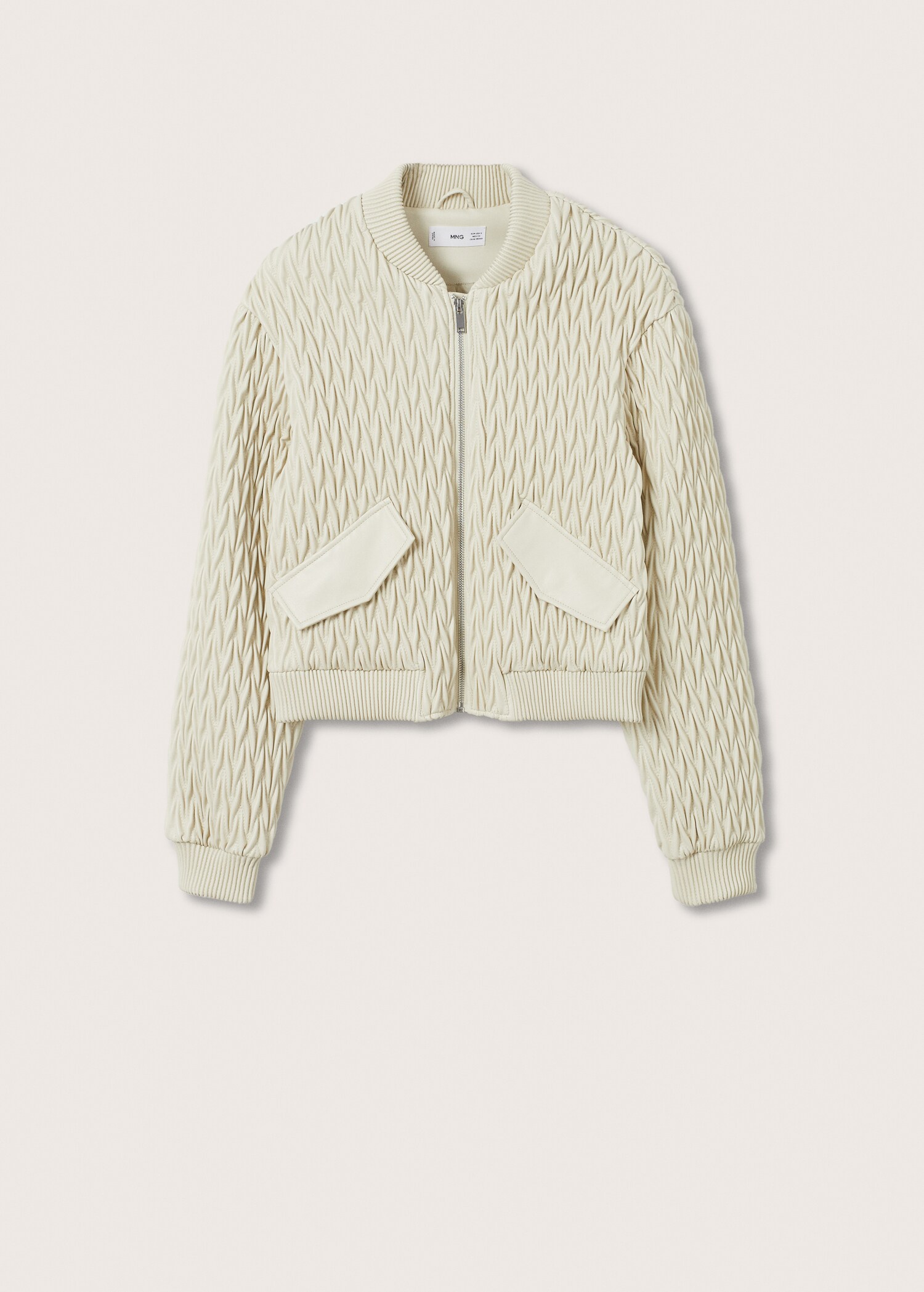 Cropped textured jacket - Article without model