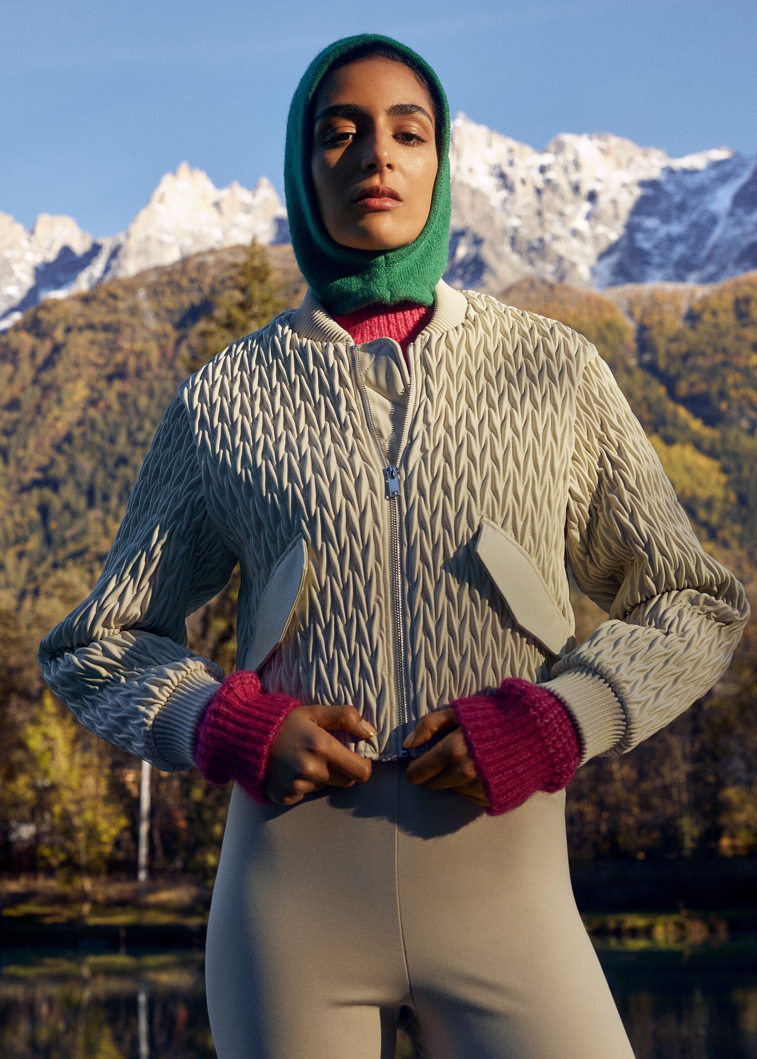 Cropped textured jacket - Details of the article 6
