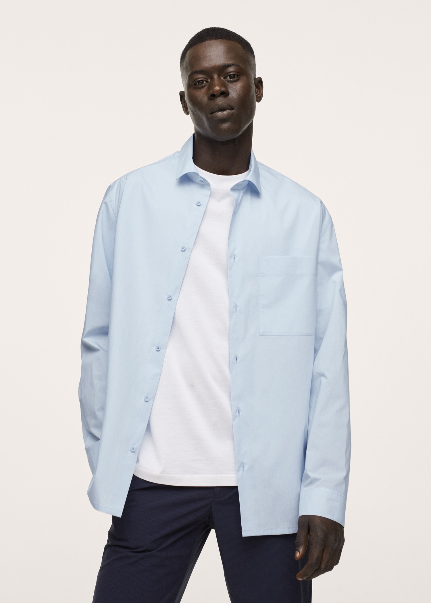 Relaxed-fit cotton shirt - Medium plane