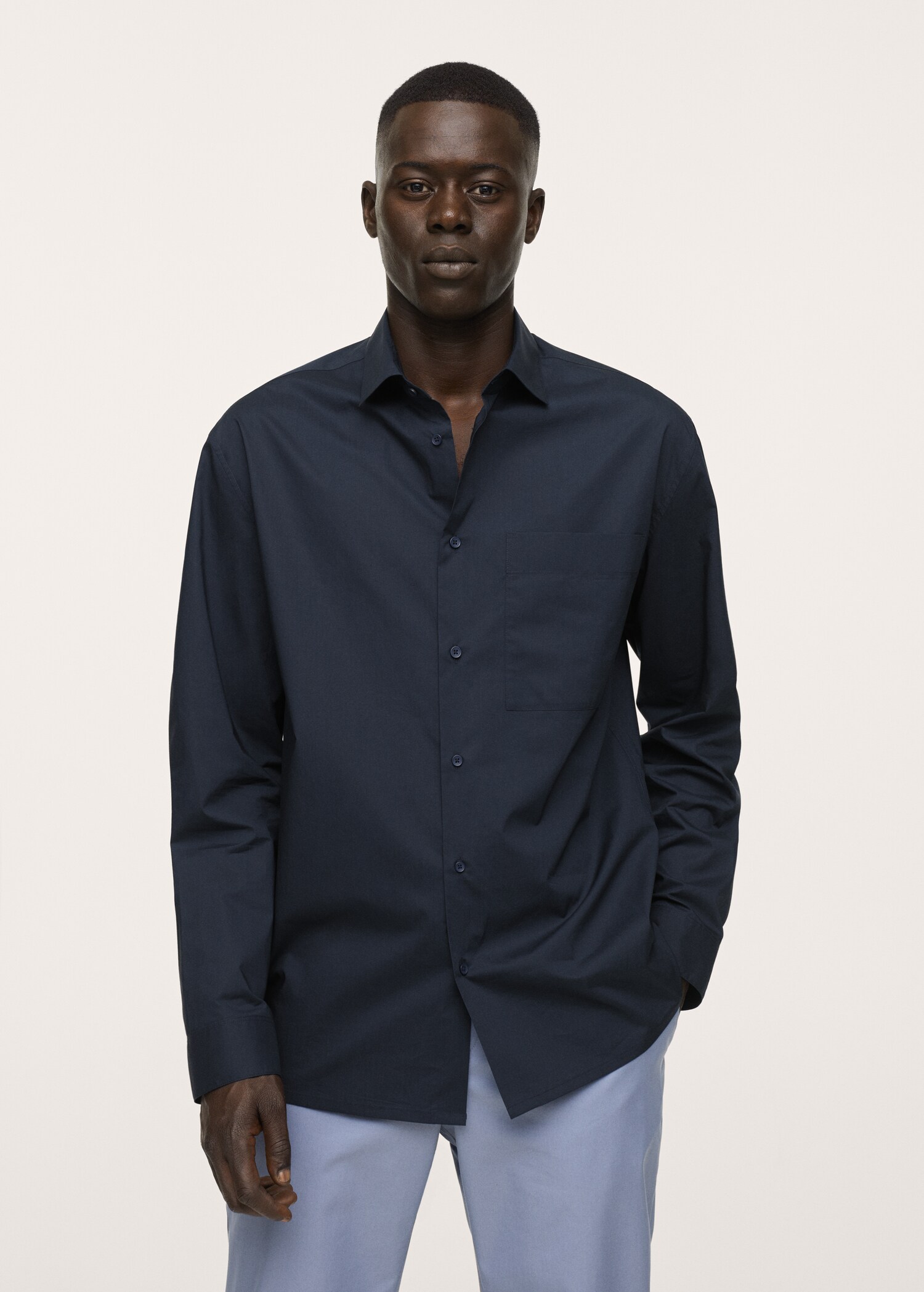 Relaxed-fit cotton shirt - Medium plane