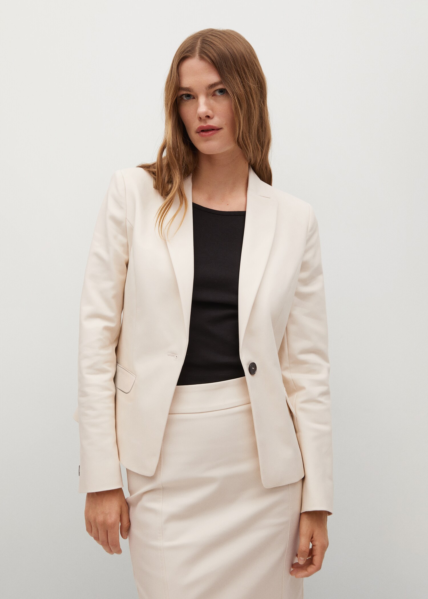 Structured suit blazer - Medium plane