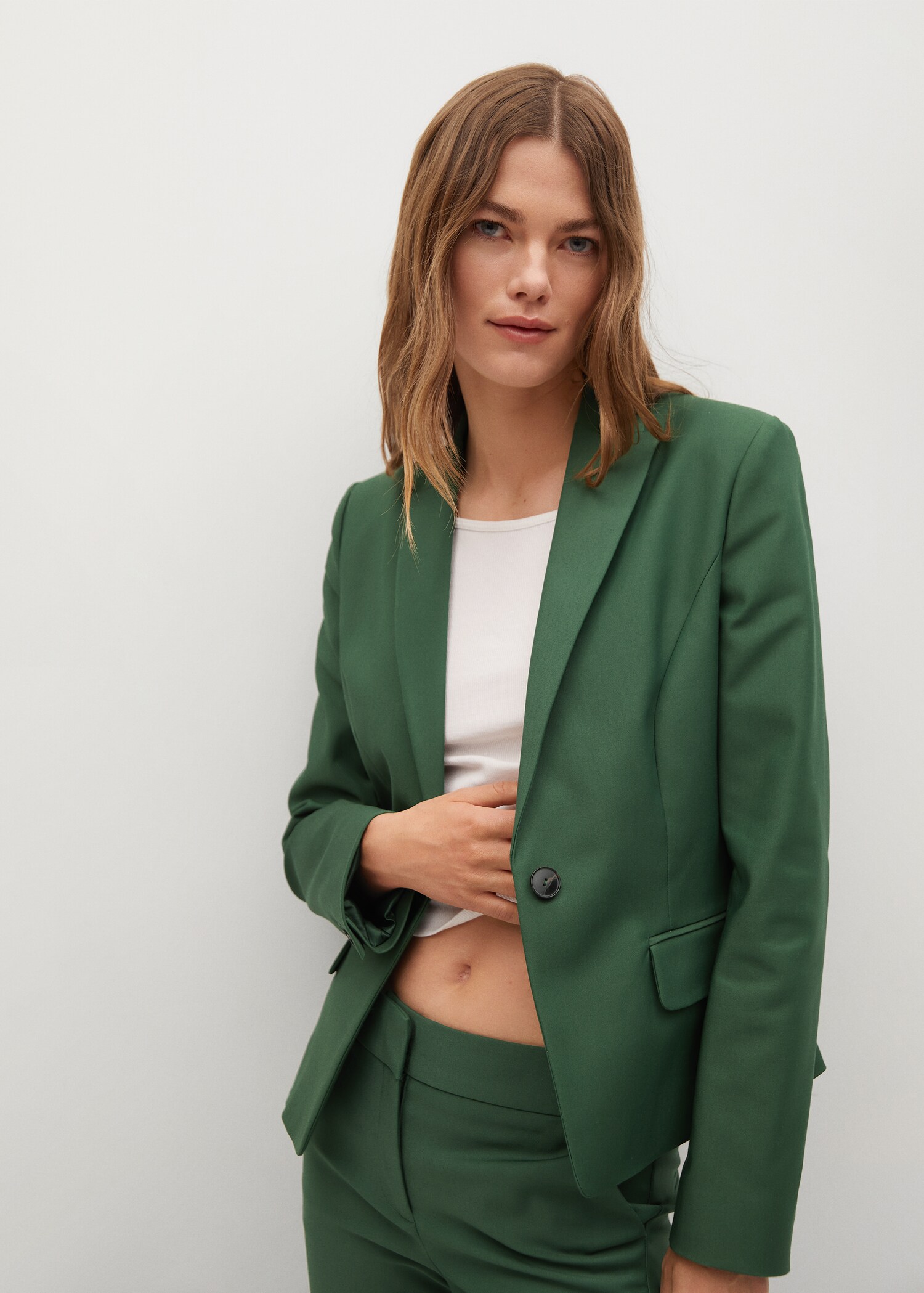 Structured suit blazer - Medium plane