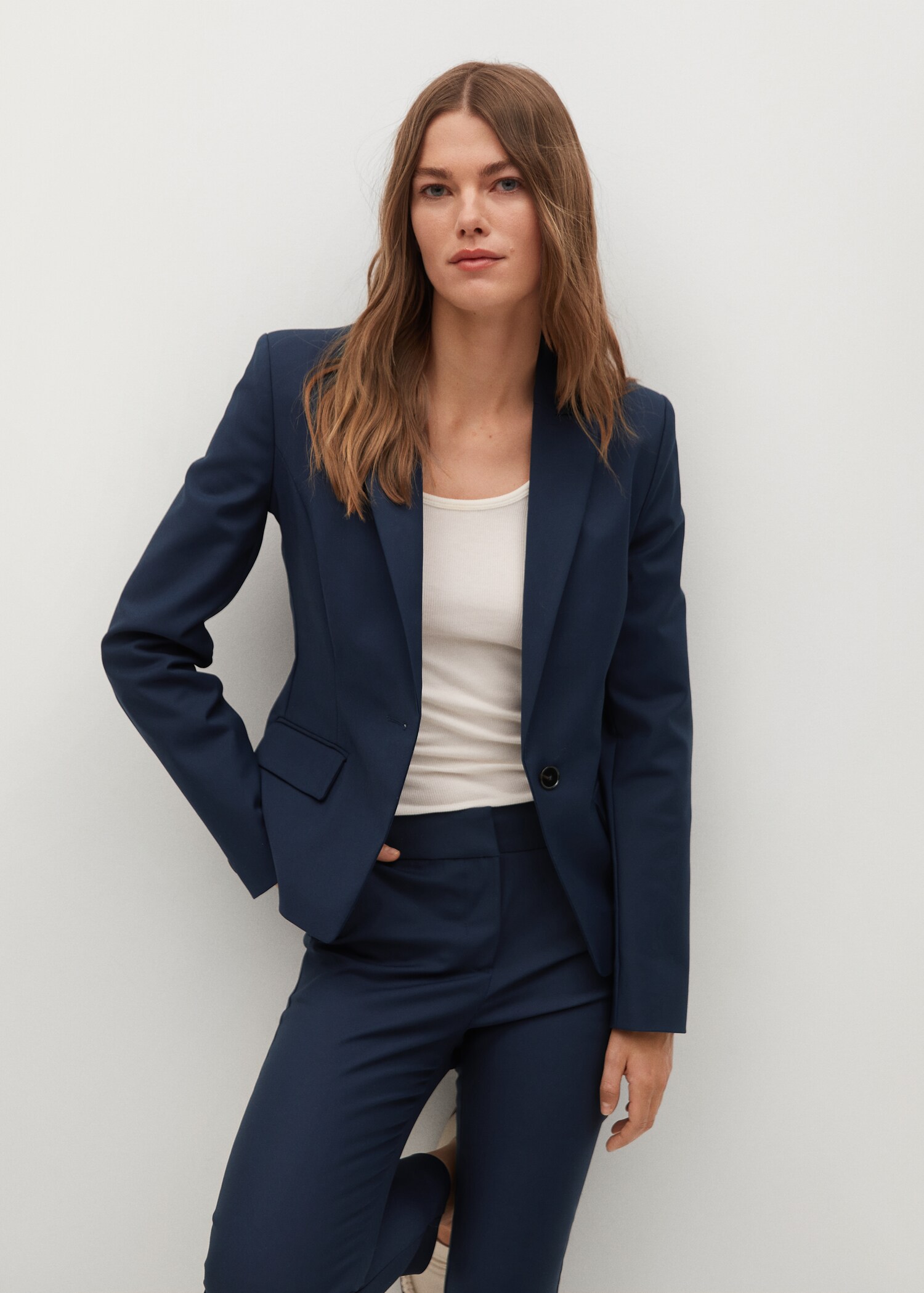 Structured suit blazer - Medium plane