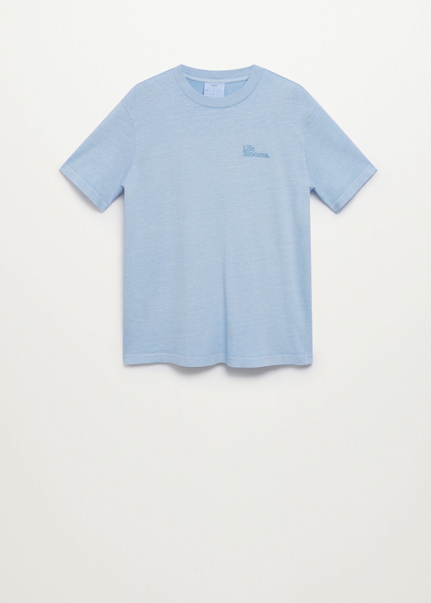 Camiseta algodón mensaje bordado - Artículo sin modelo