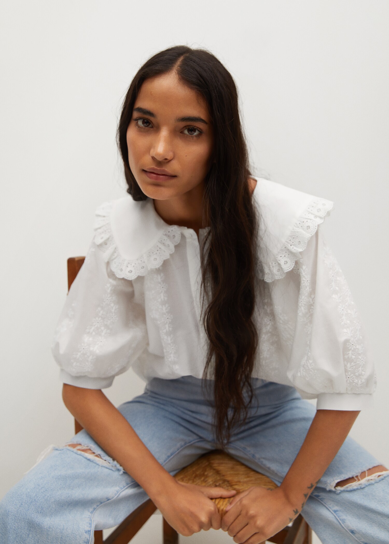 Blusa cuello babydoll - Detalle del artículo 3