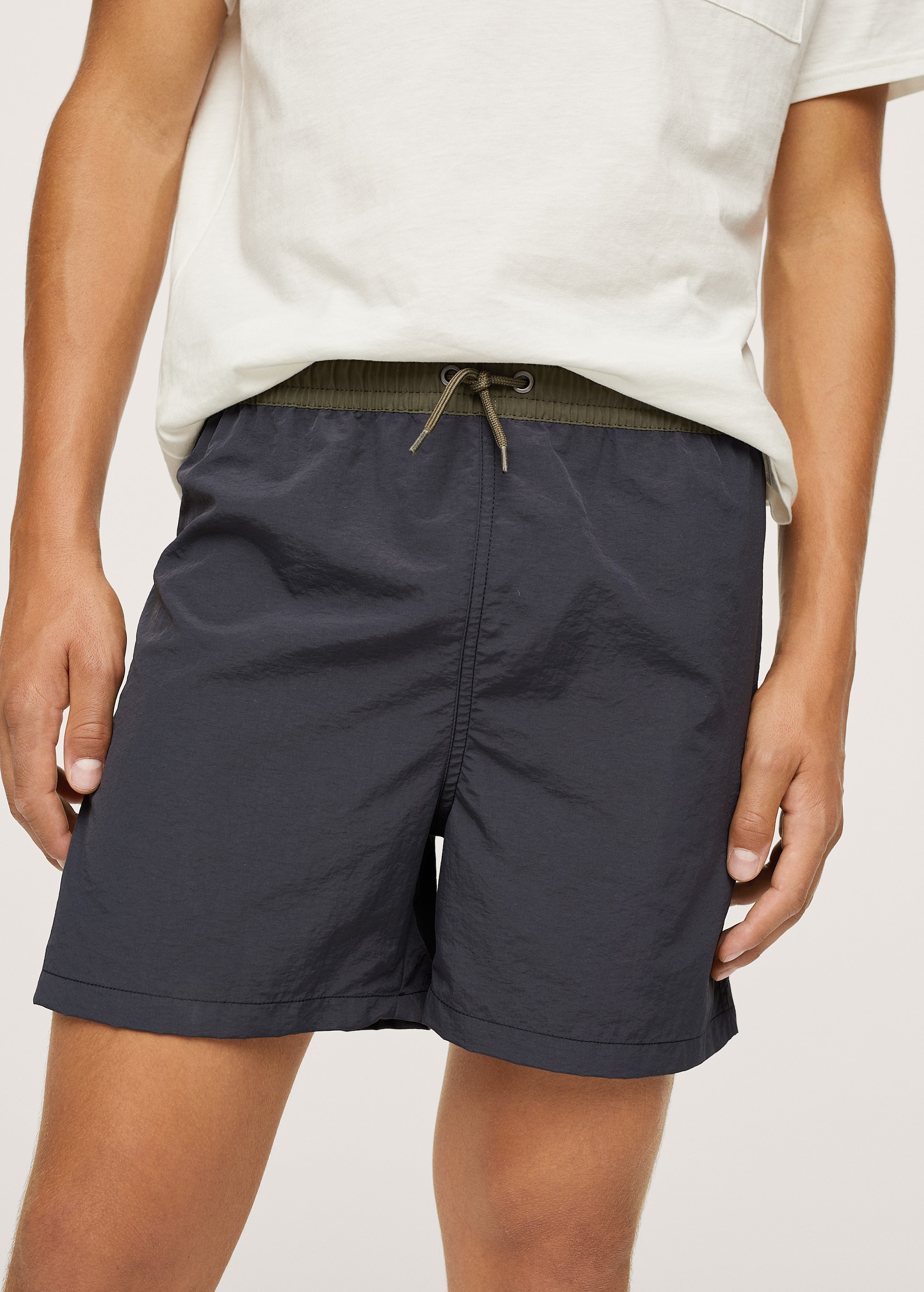 Basic two-tone swimming trunks - Details of the article 1