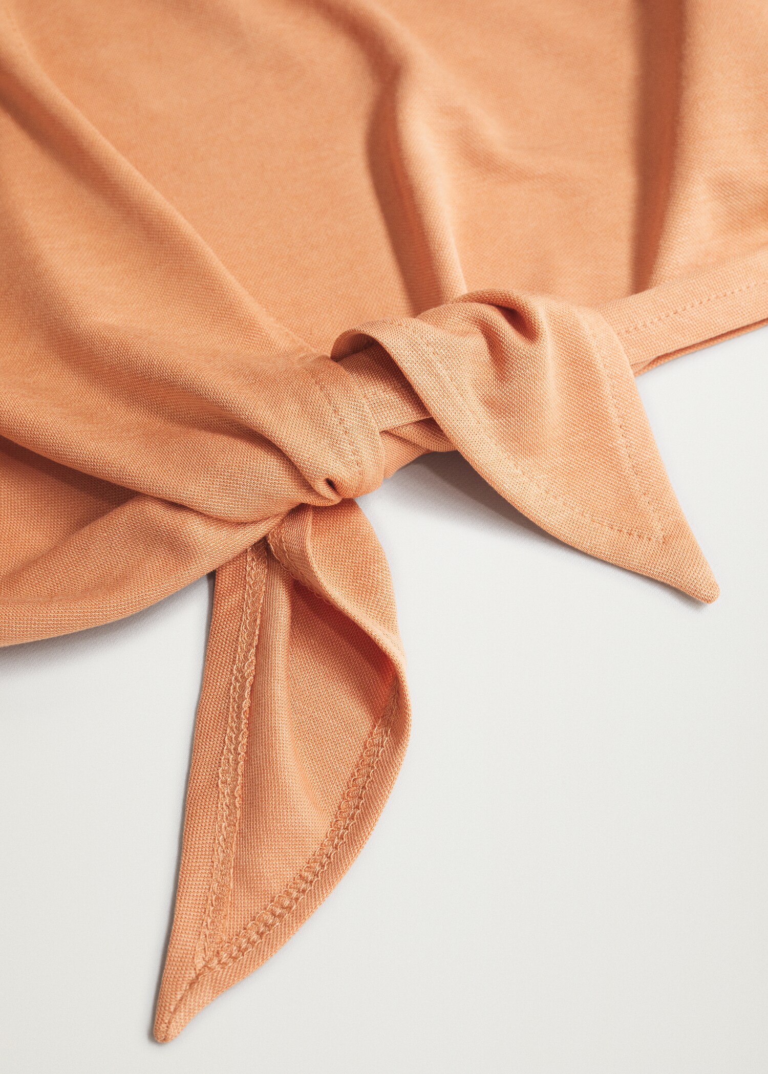 Knotted lyocell t-shirt - Details of the article 8