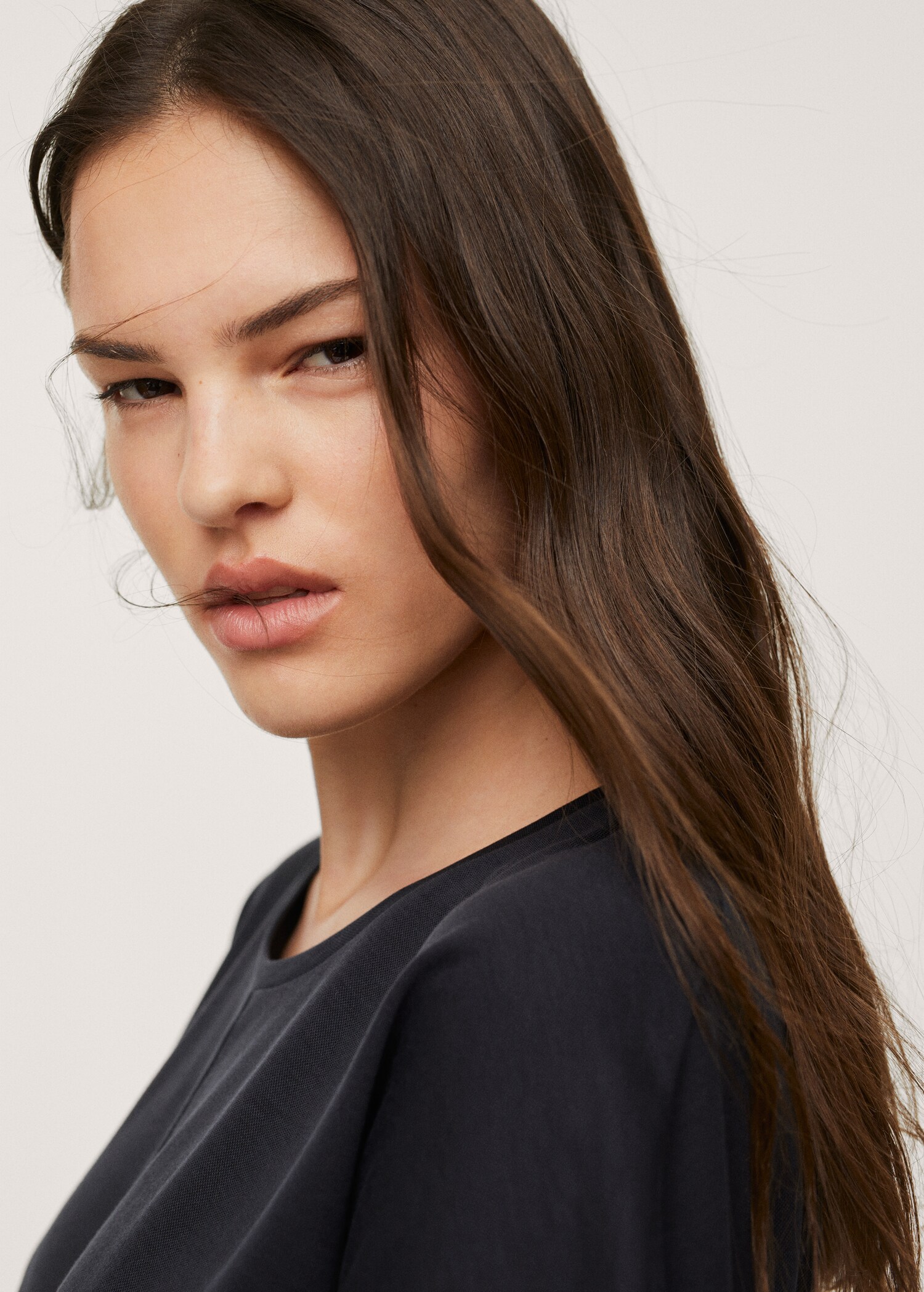 Knotted lyocell t-shirt - Details of the article 1