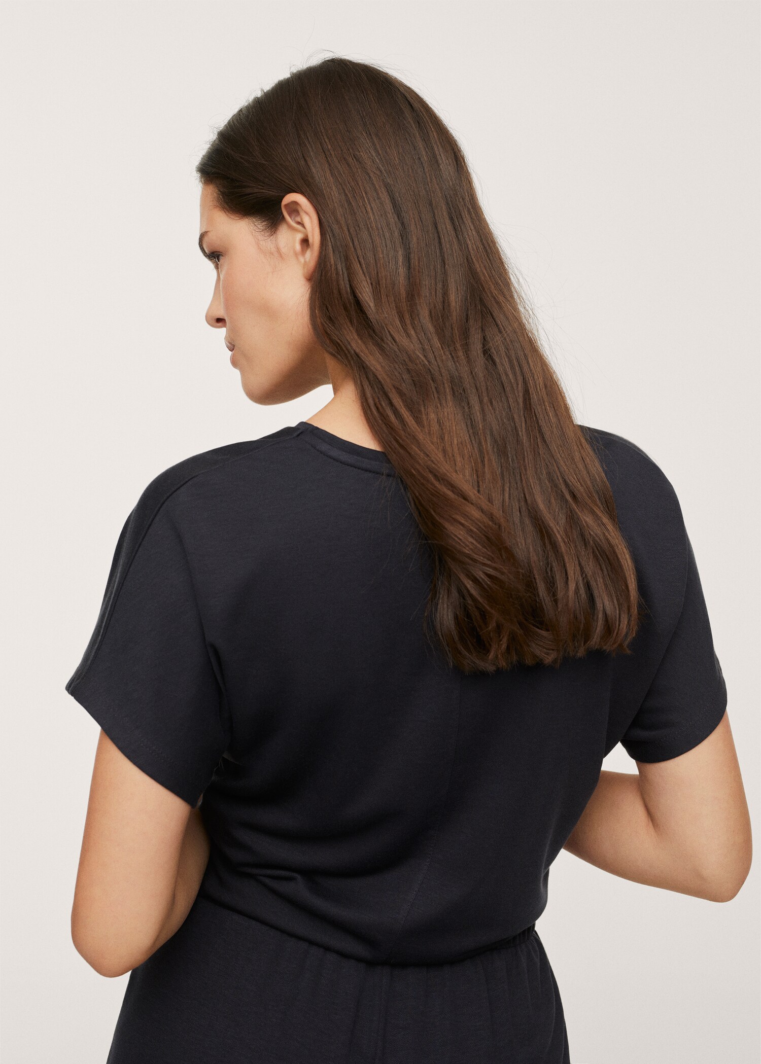 Knotted lyocell t-shirt - Reverse of the article