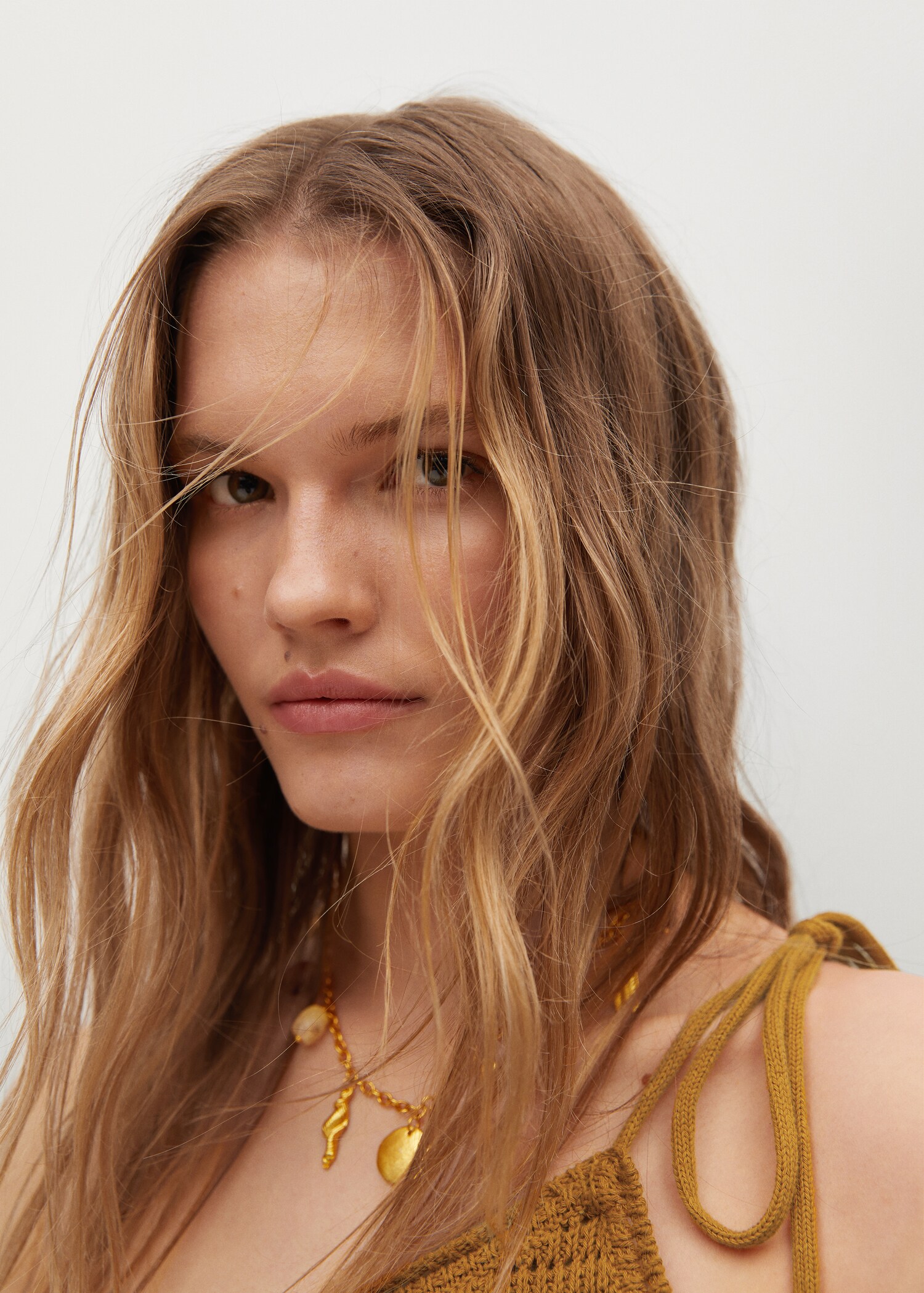 Openwork knit cotton top - Details of the article 1