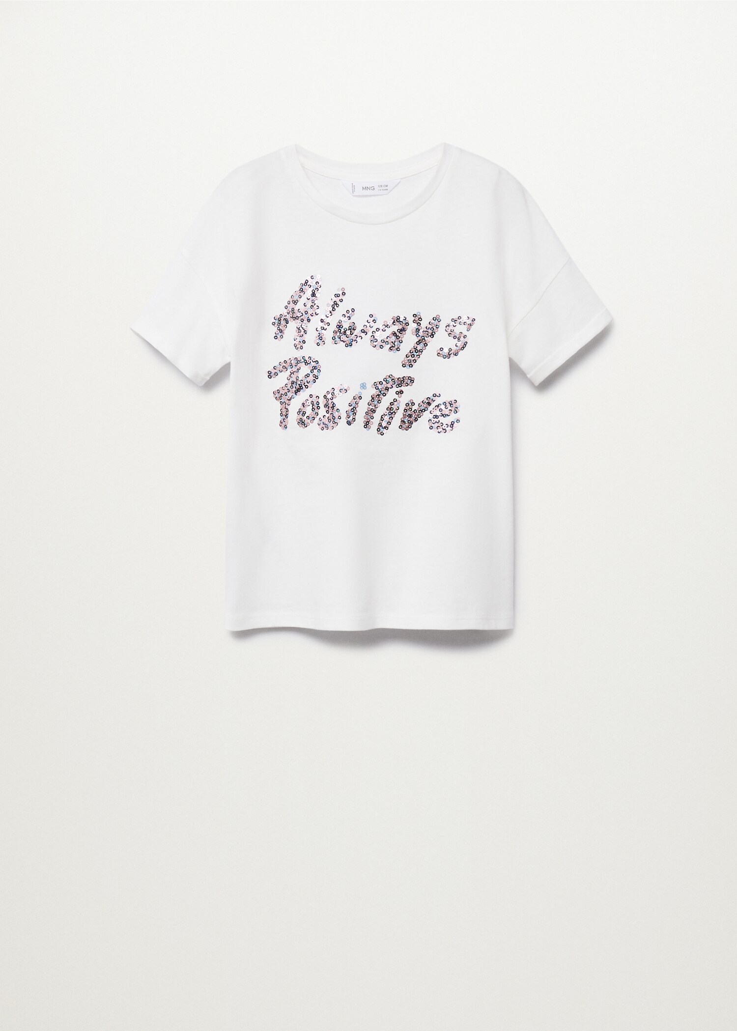 Sequined message T-shirt - Article without model