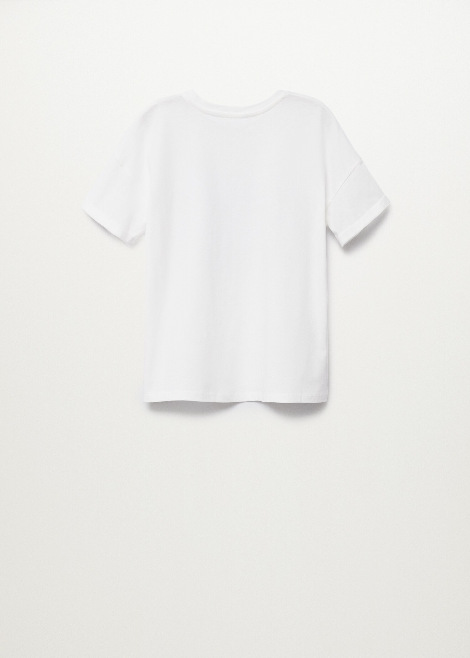 Sequined message T-shirt - Reverse of the article