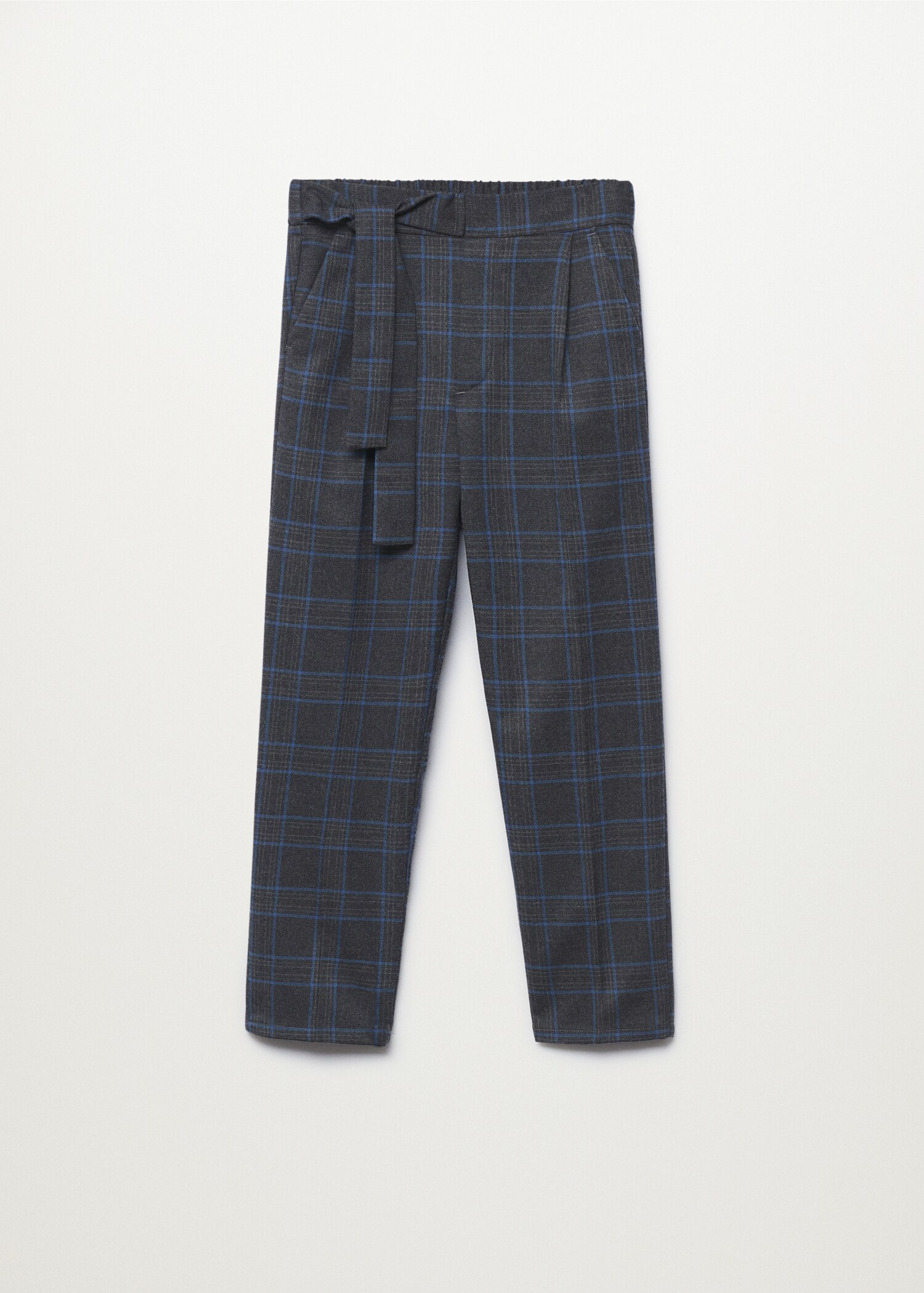 Bow belt check trousers - Article without model