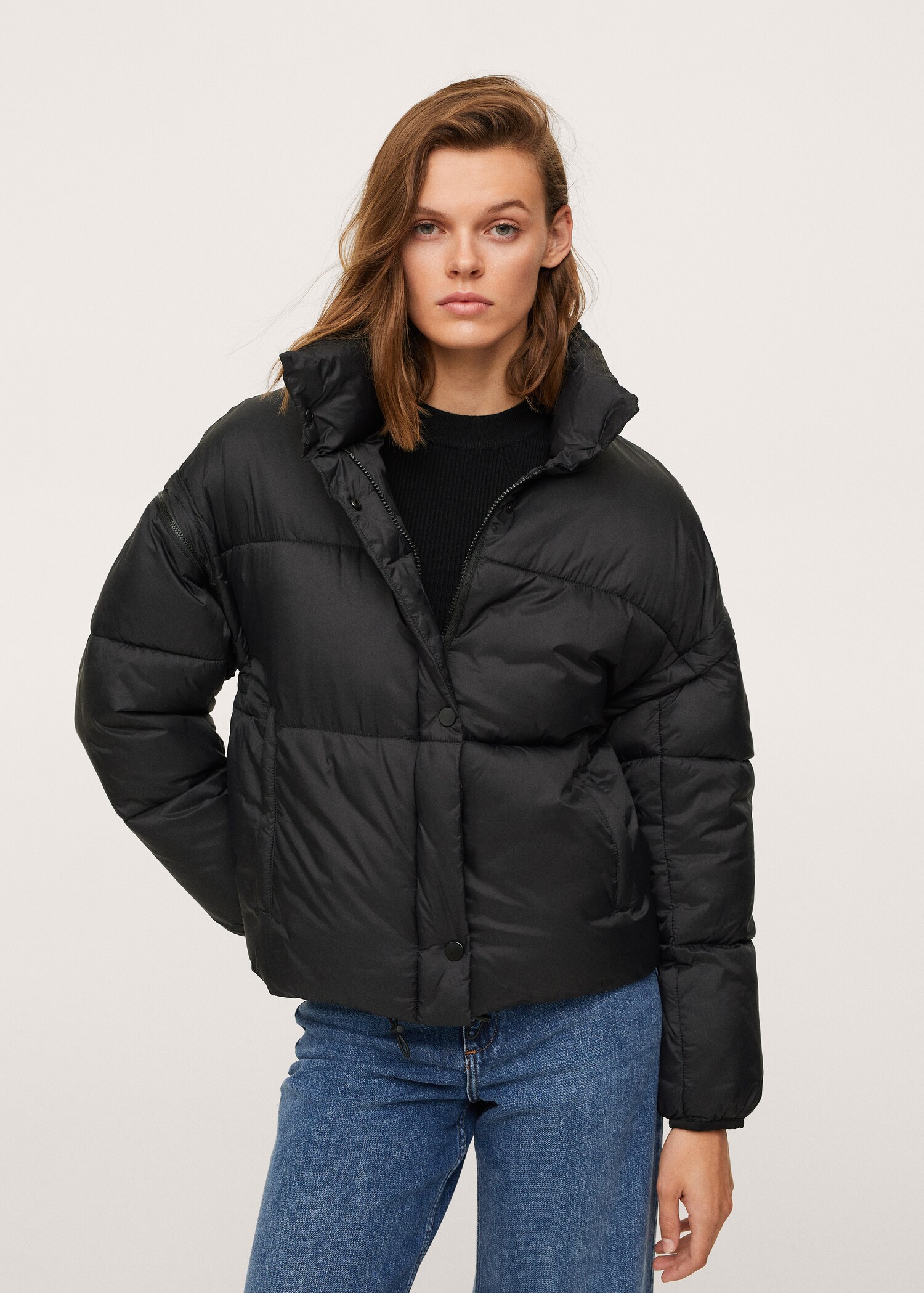 Chaqueta acolchada mangas desmontables - Plano medio