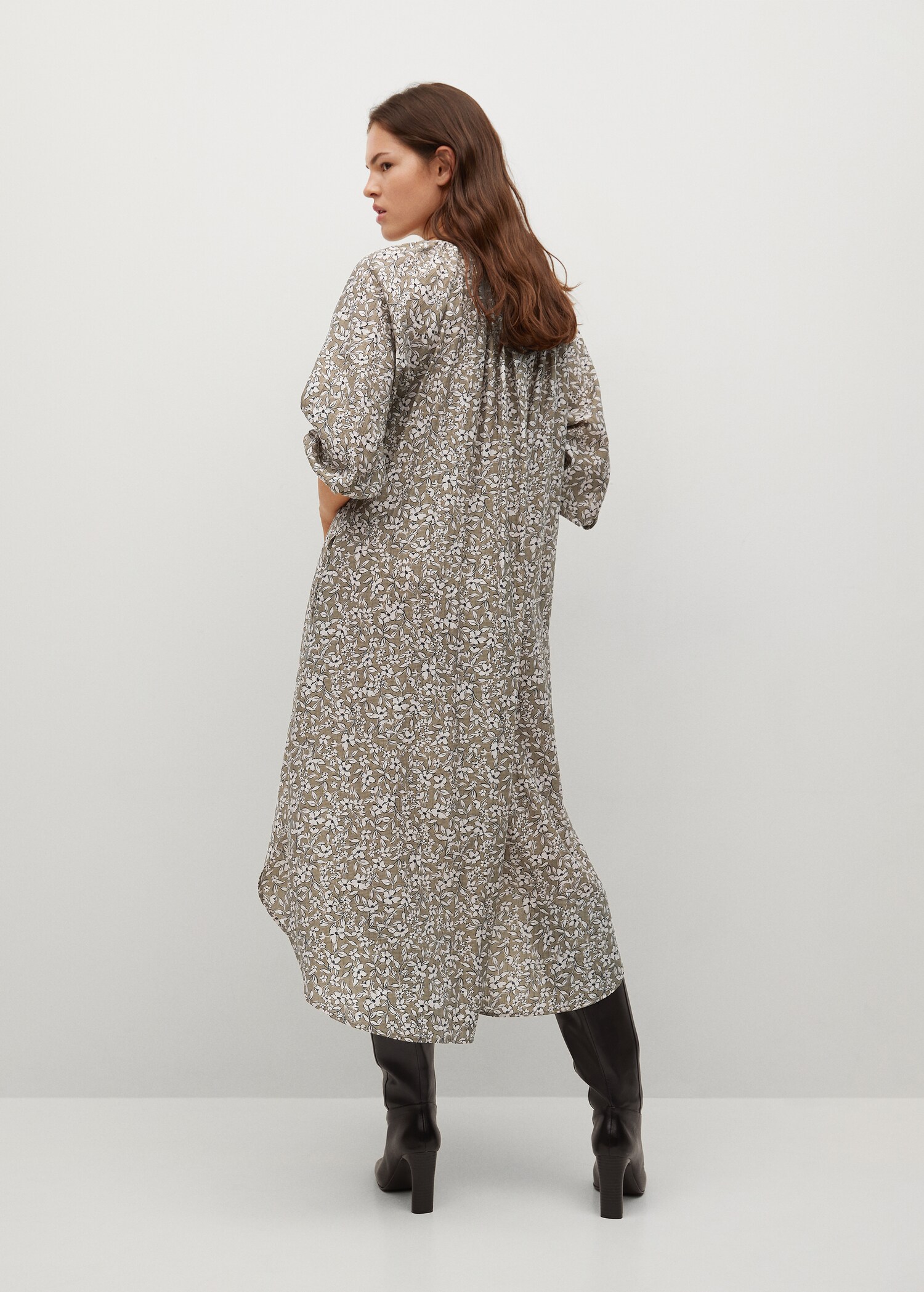 Vestido estampado botones - Reverso del artículo
