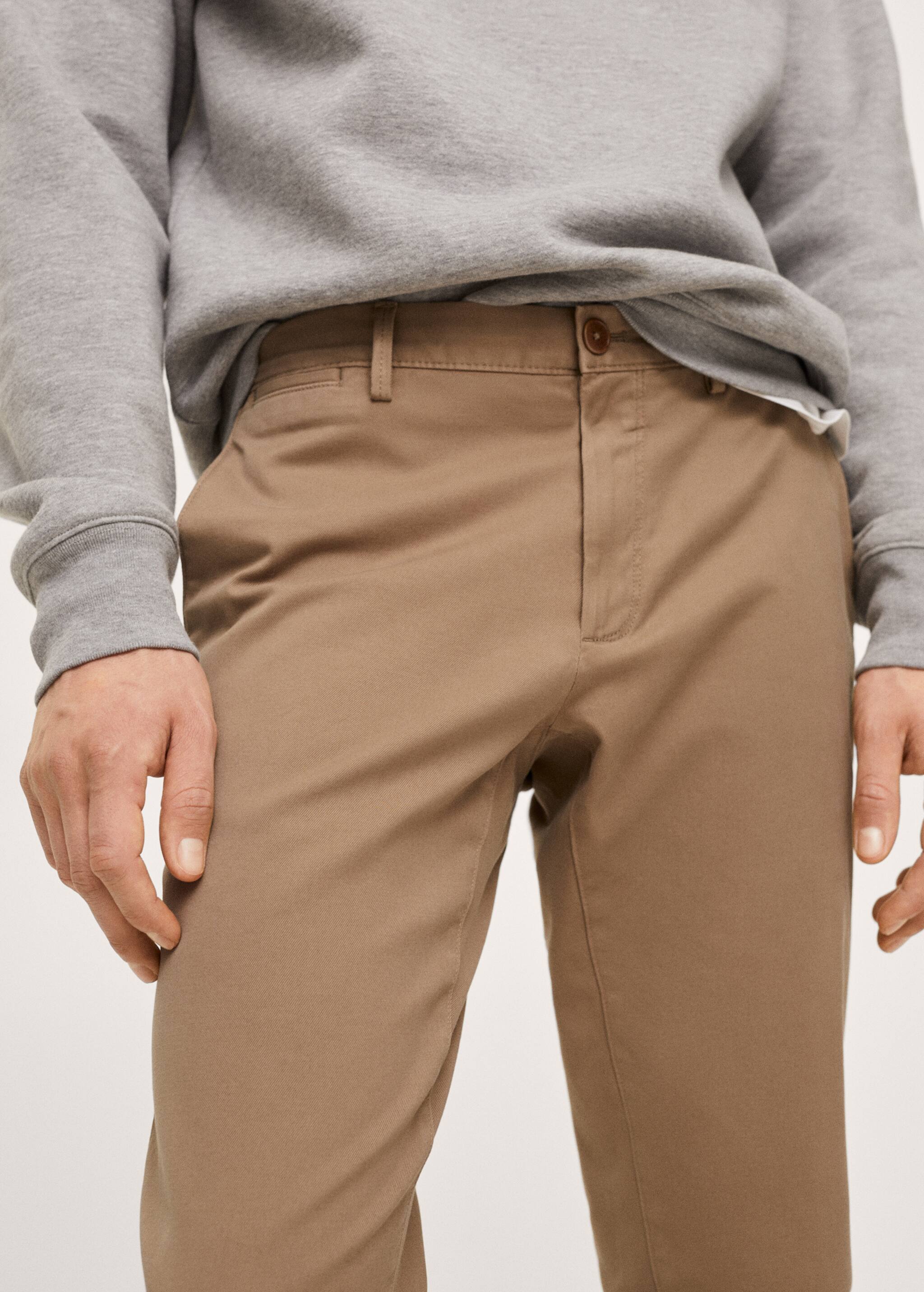 Slim fit serge chino trousers - Details of the article 1