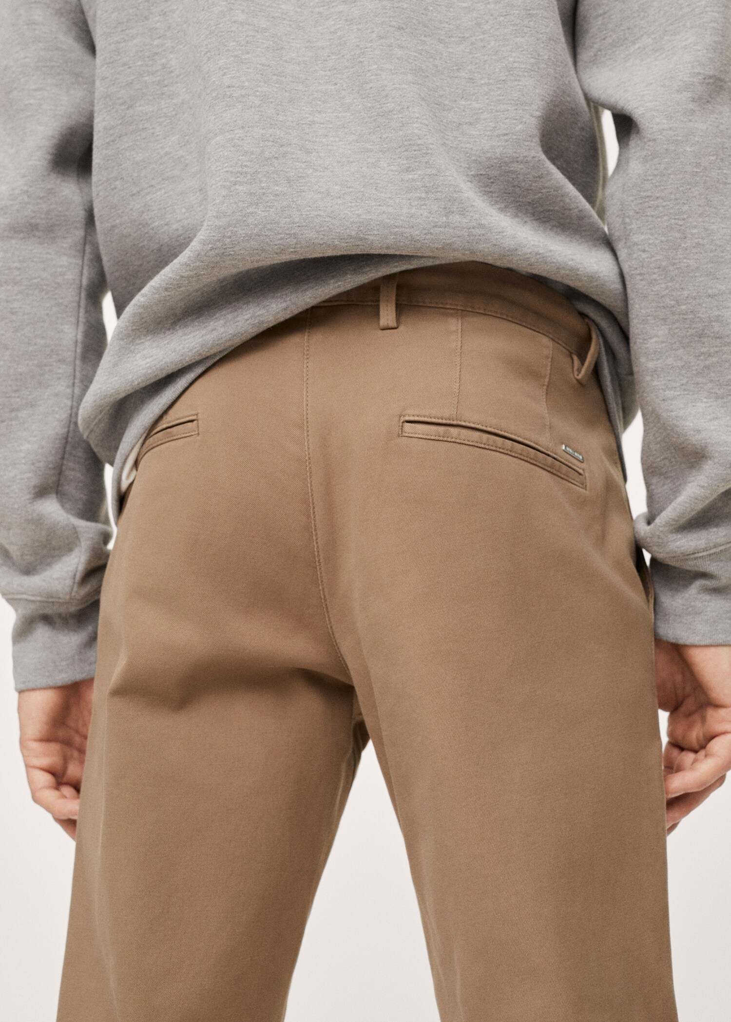 Slim fit serge chino trousers - Details of the article 2