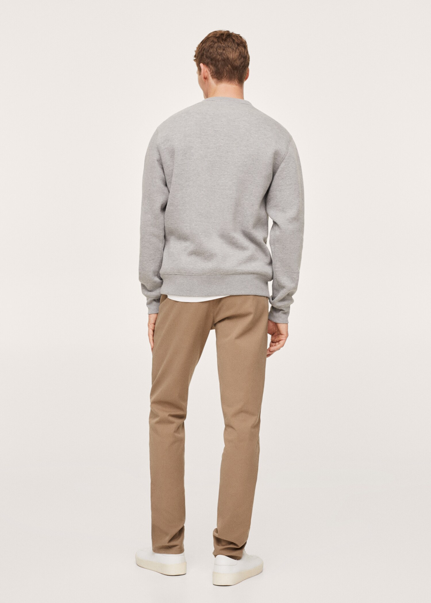 Slim fit serge chino trousers - Reverse of the article