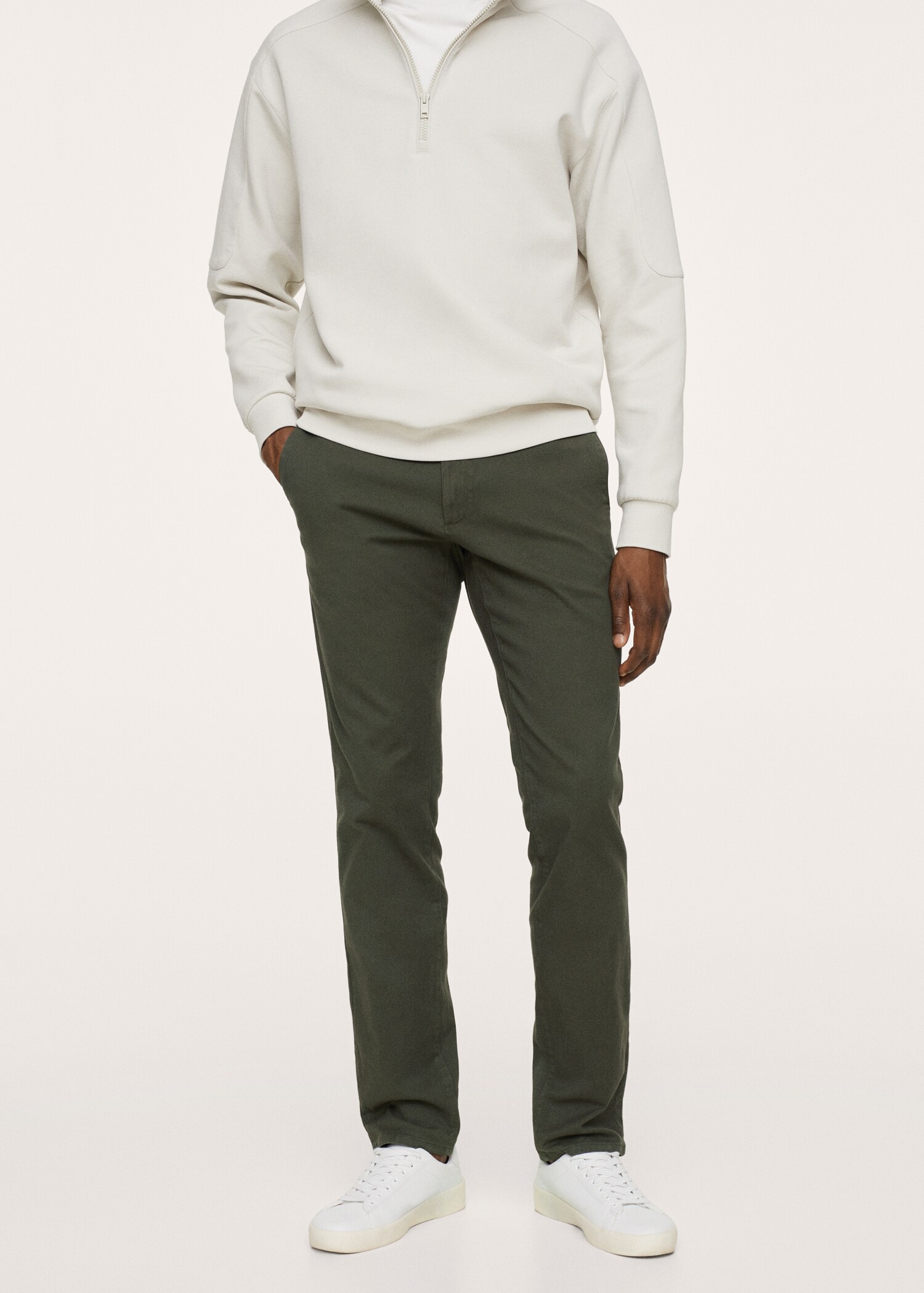 Pantalons xinesos slim fit sarja - Pla mig