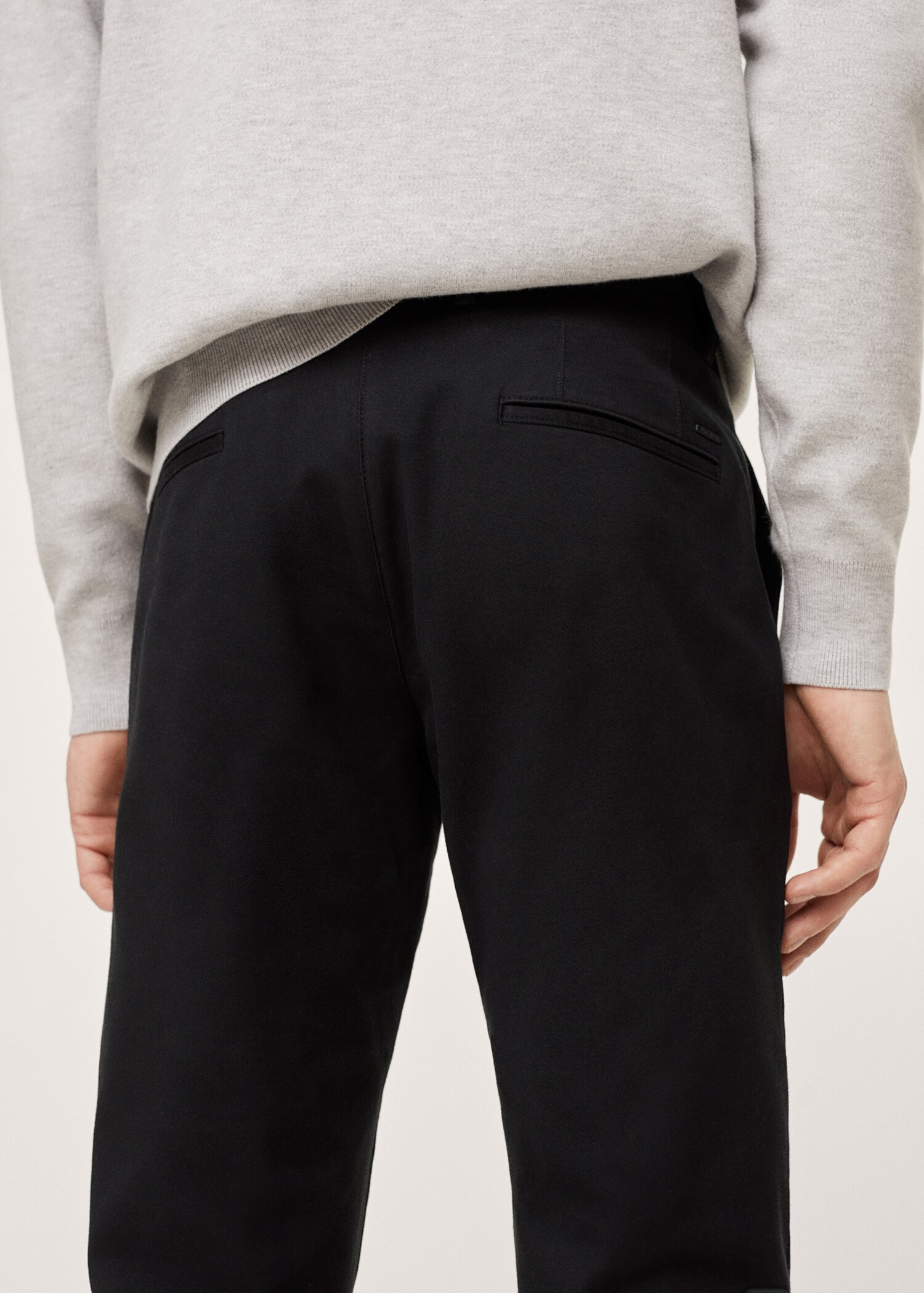 Slim fit serge chino trousers - Details of the article 2