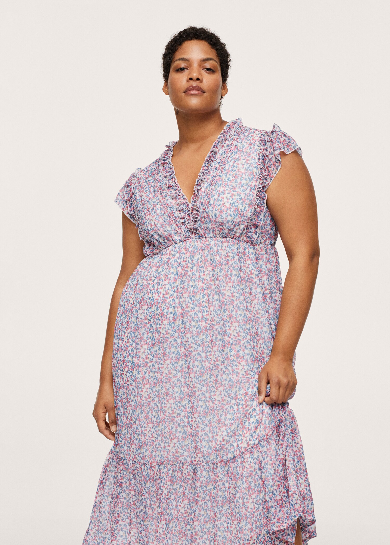 Vestido estampado floral - Plano medio
