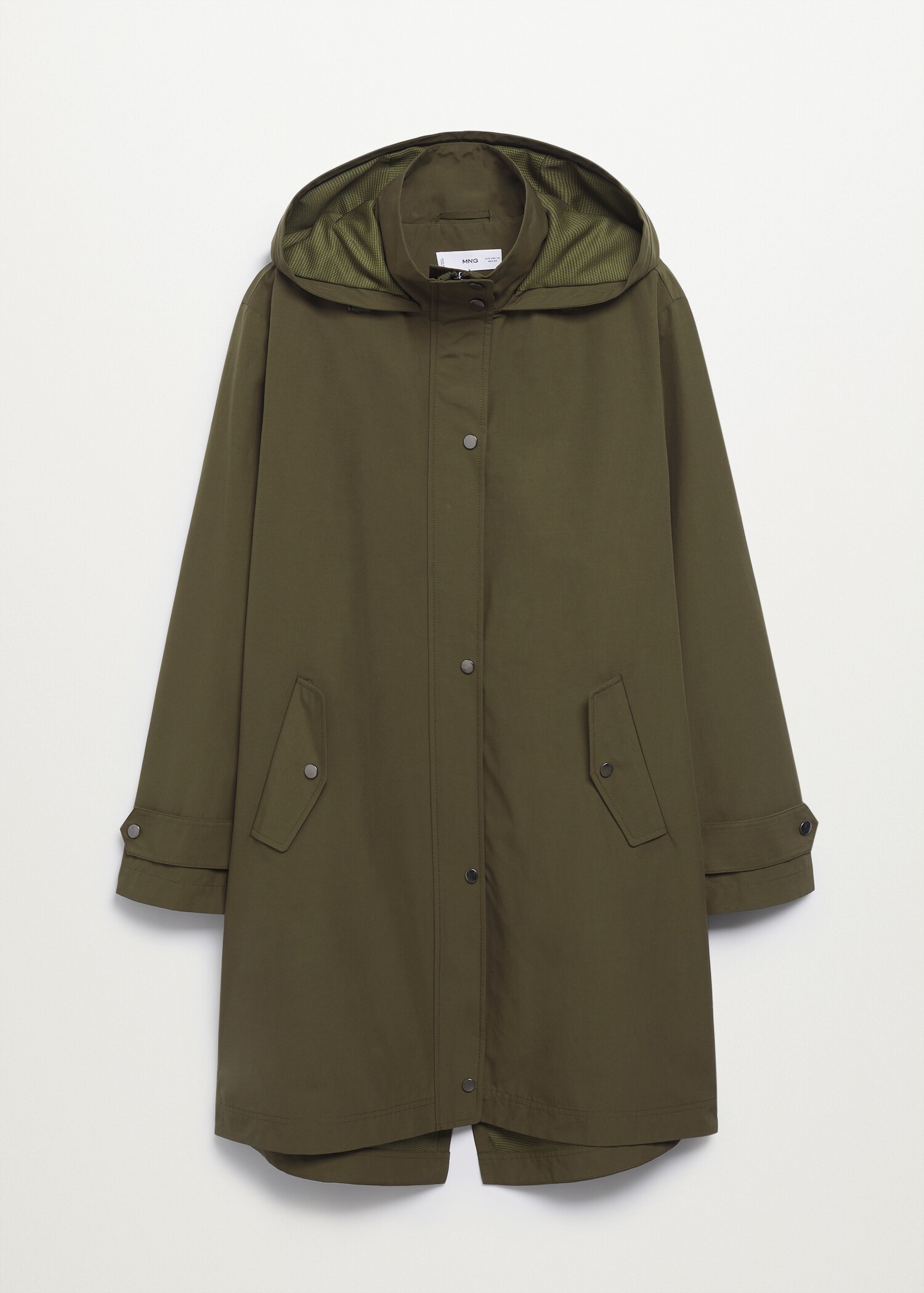 Katoenen parka met capuchon - Artikel zonder model