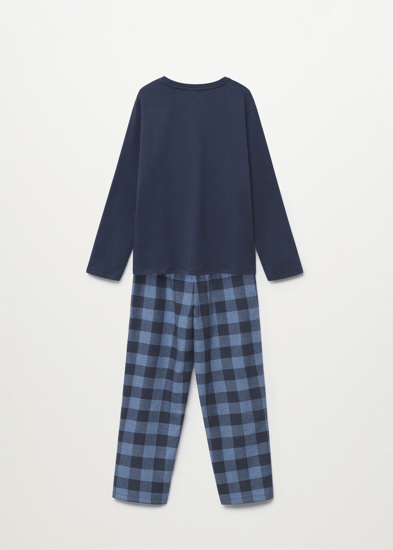Pijama largo algodón estampado  - Reverso del artículo