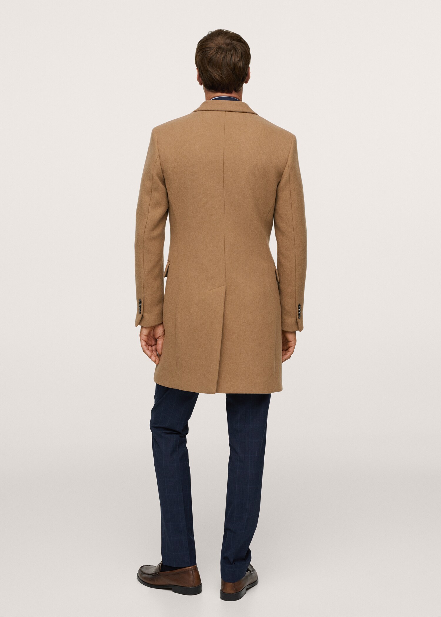 Long recycled wool coat - Reverse of the article