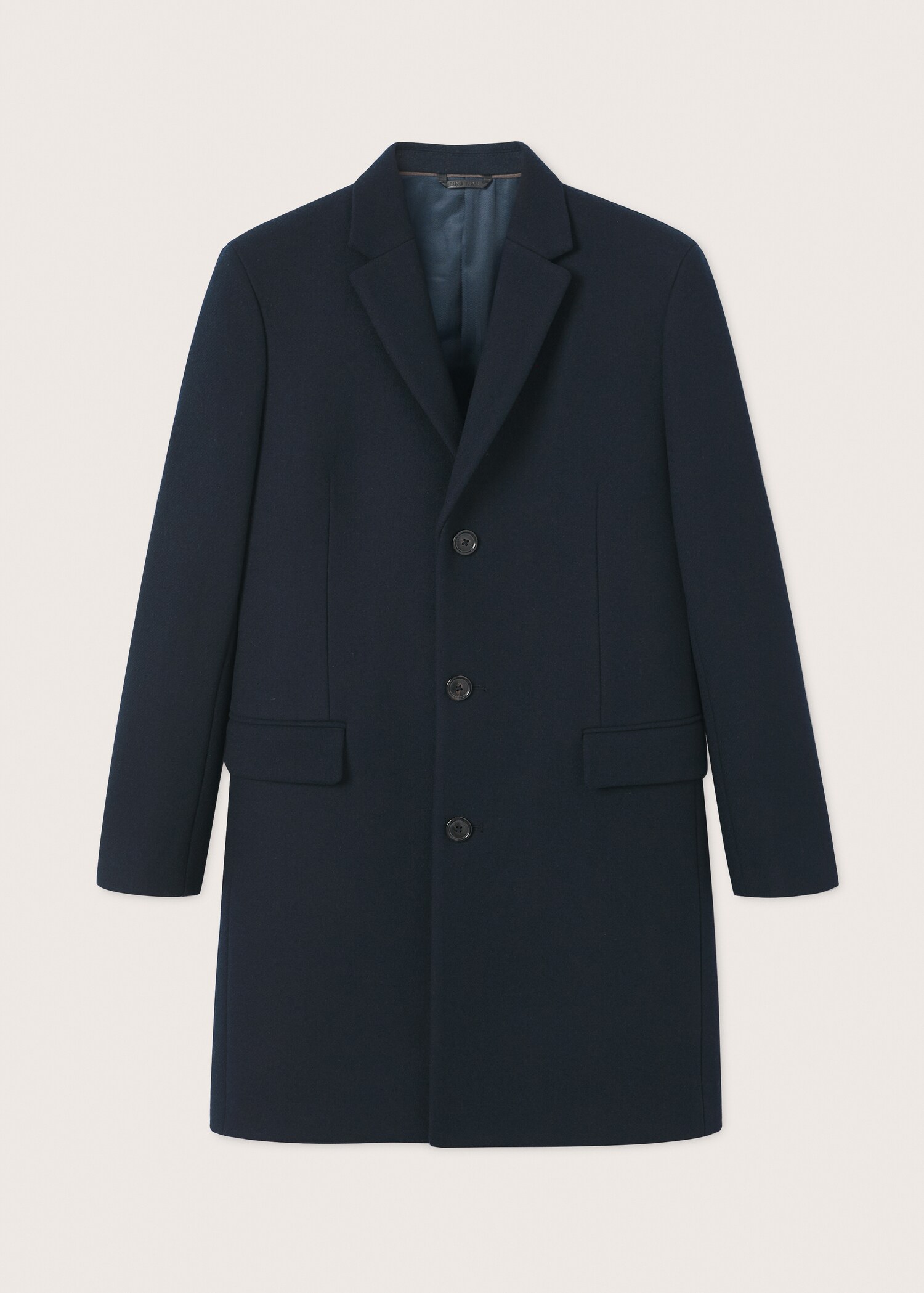 Long recycled wool coat - Article without model