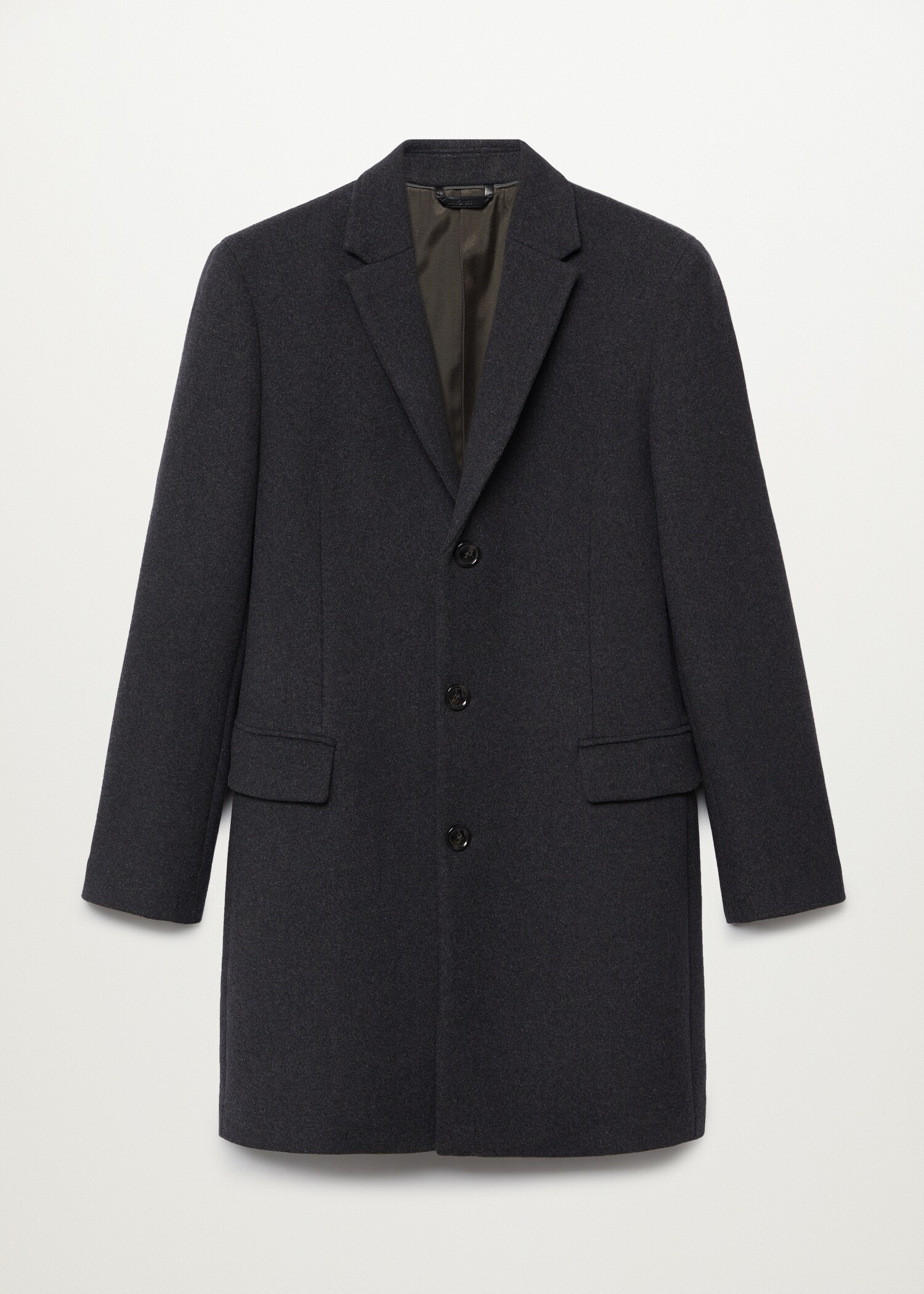 Long recycled wool coat - Article without model